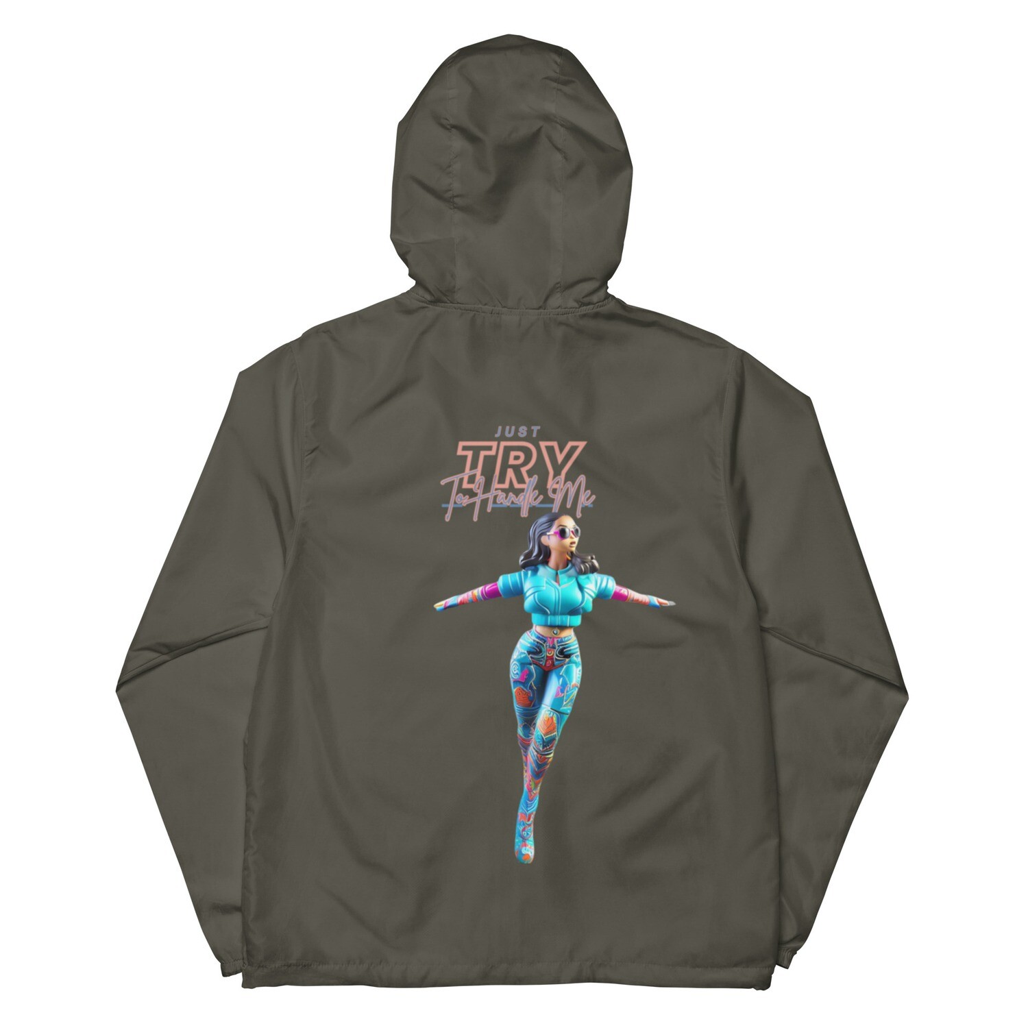 Just Try To Handle Me zip up windbreaker