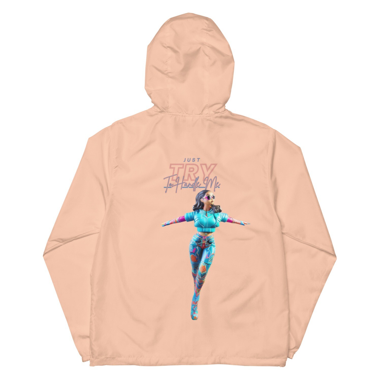 Just Try To Handle Me zip up windbreaker