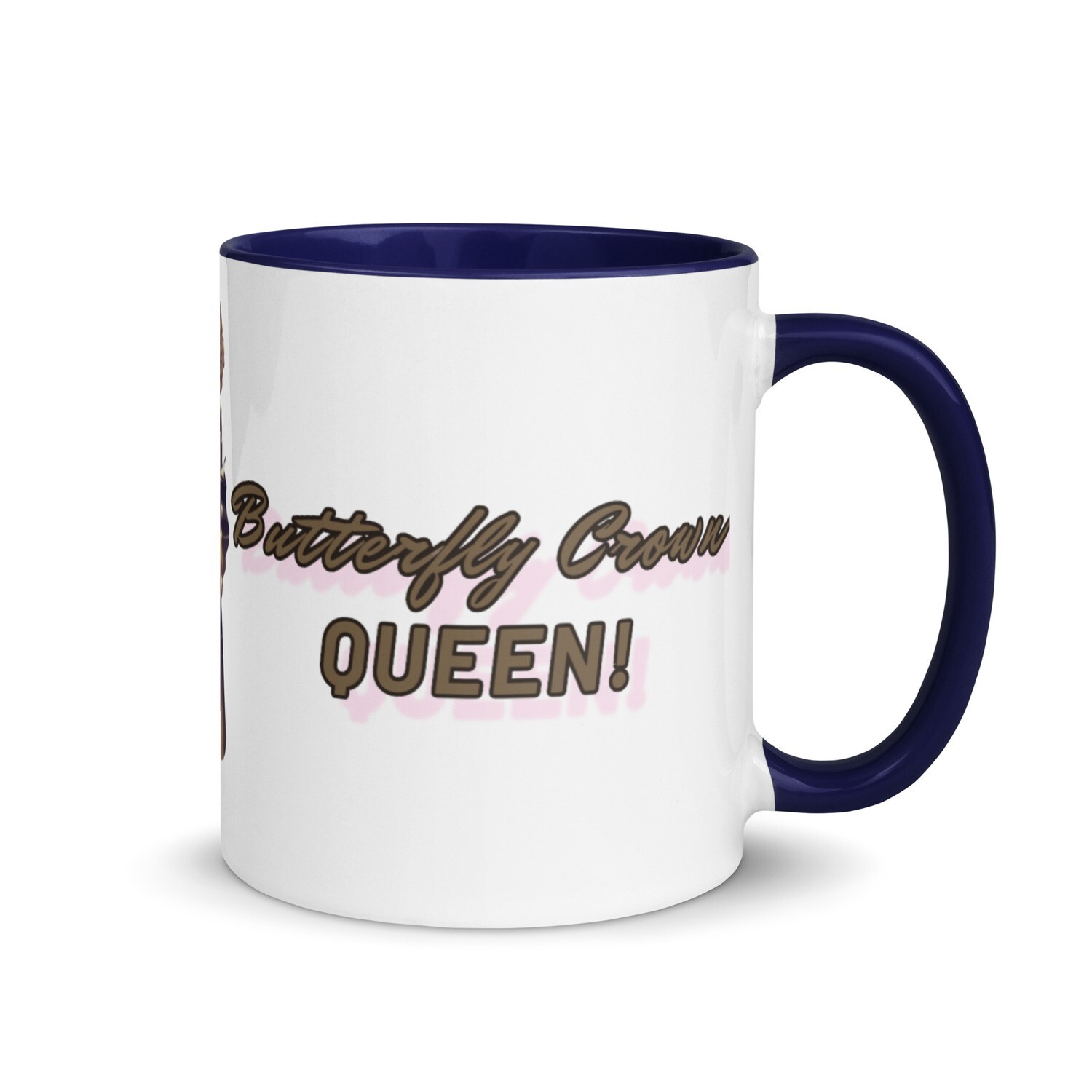 Butterfly Crown Mug with Color Inside