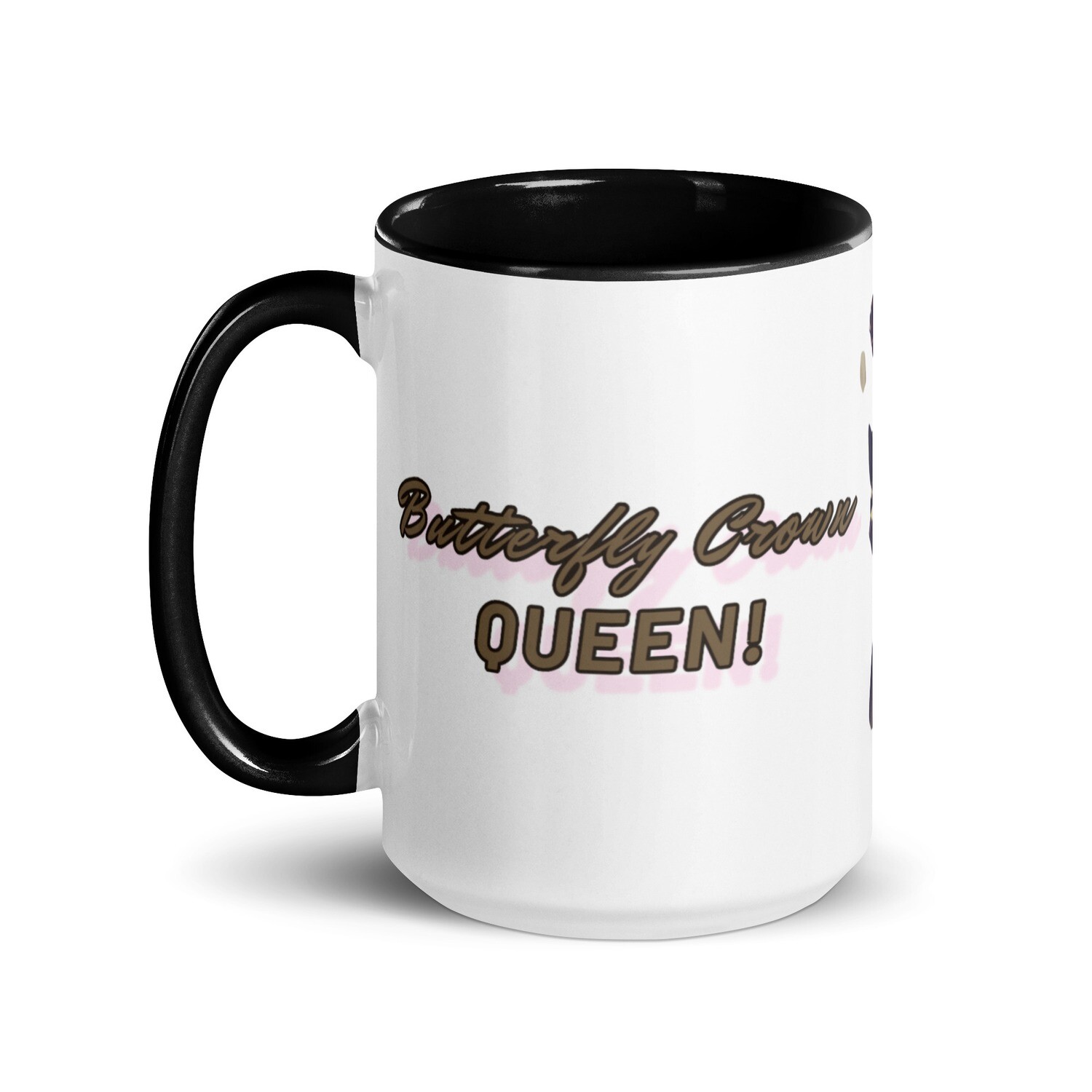 Butterfly Crown Mug with Color Inside