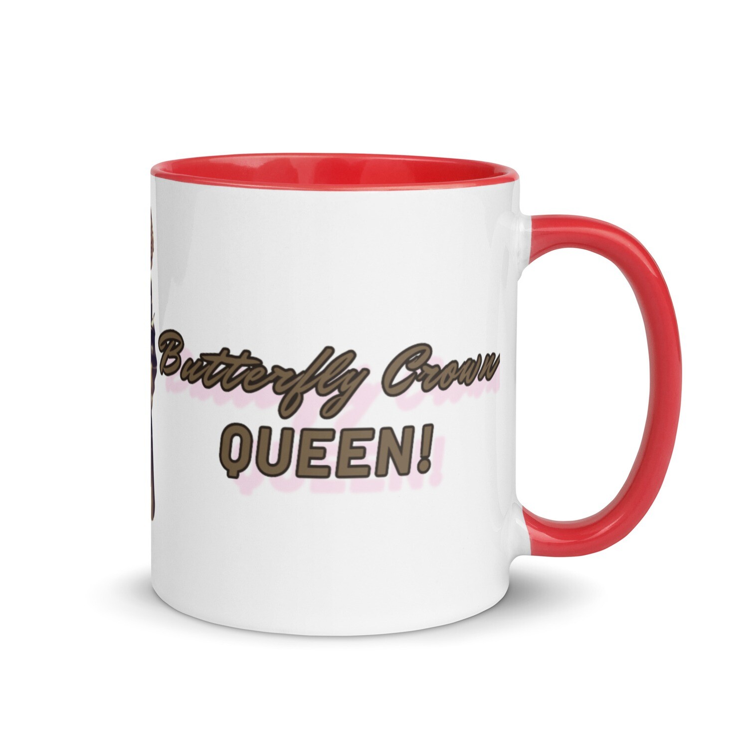 Butterfly Crown Mug with Color Inside