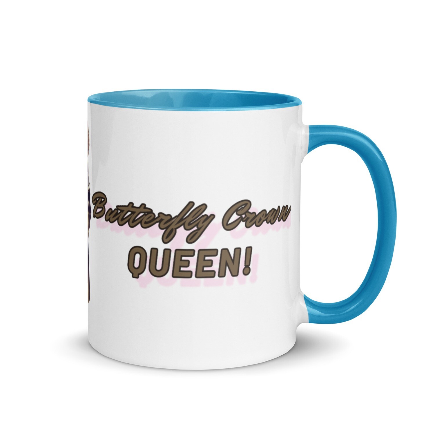 Butterfly Crown Mug with Color Inside