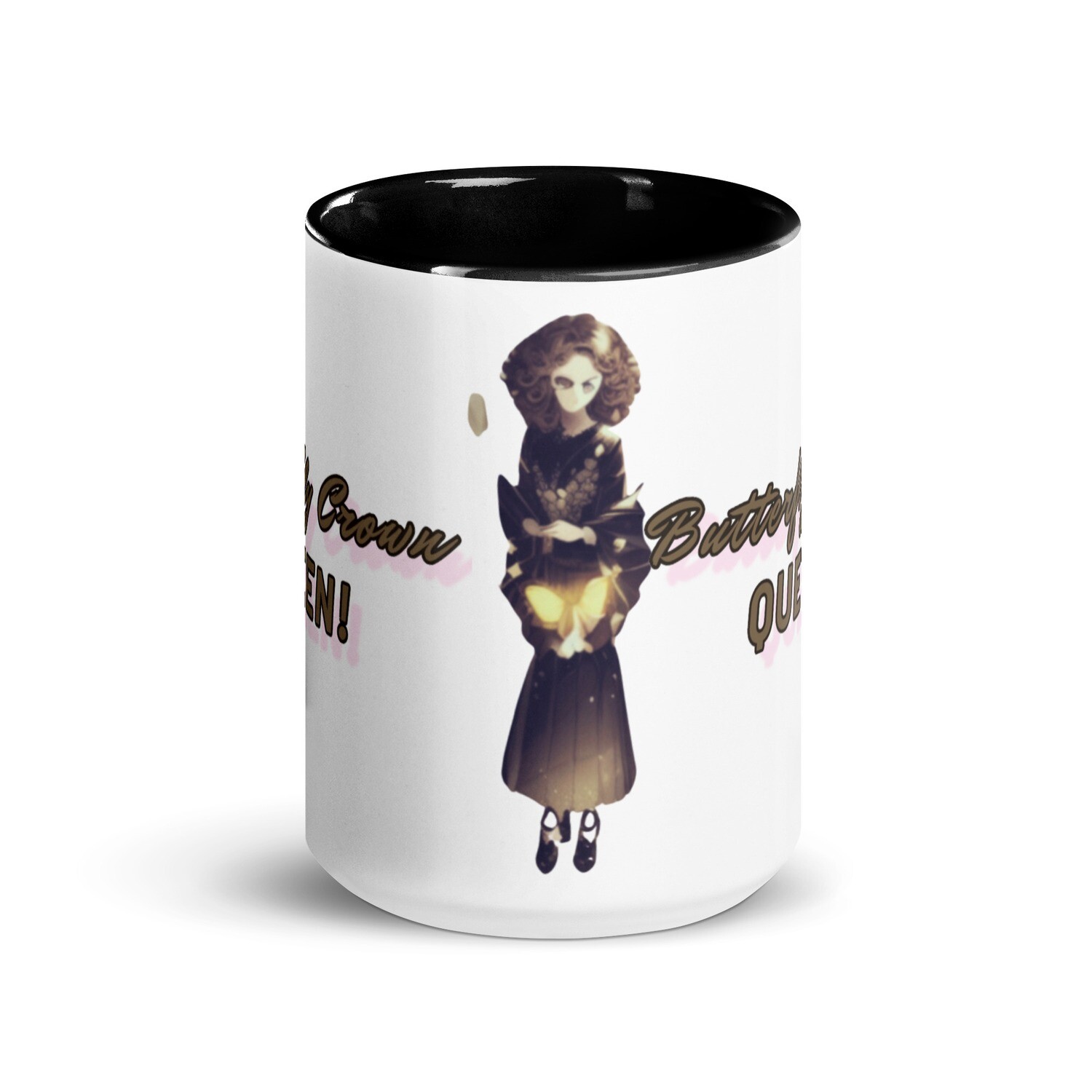 Butterfly Crown Mug with Color Inside