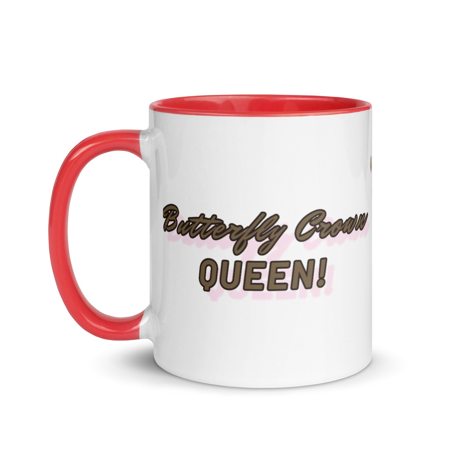 Butterfly Crown Mug with Color Inside
