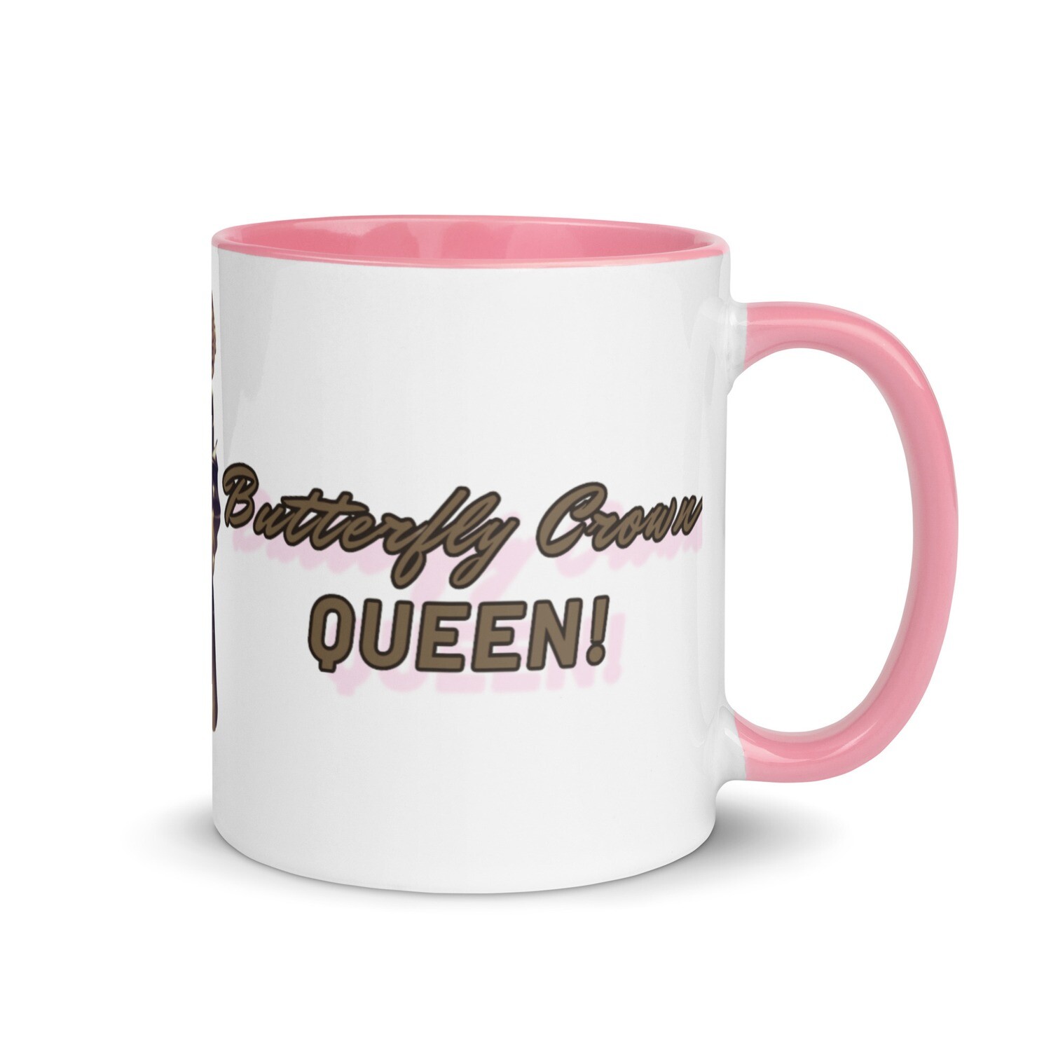 Butterfly Crown Mug with Color Inside