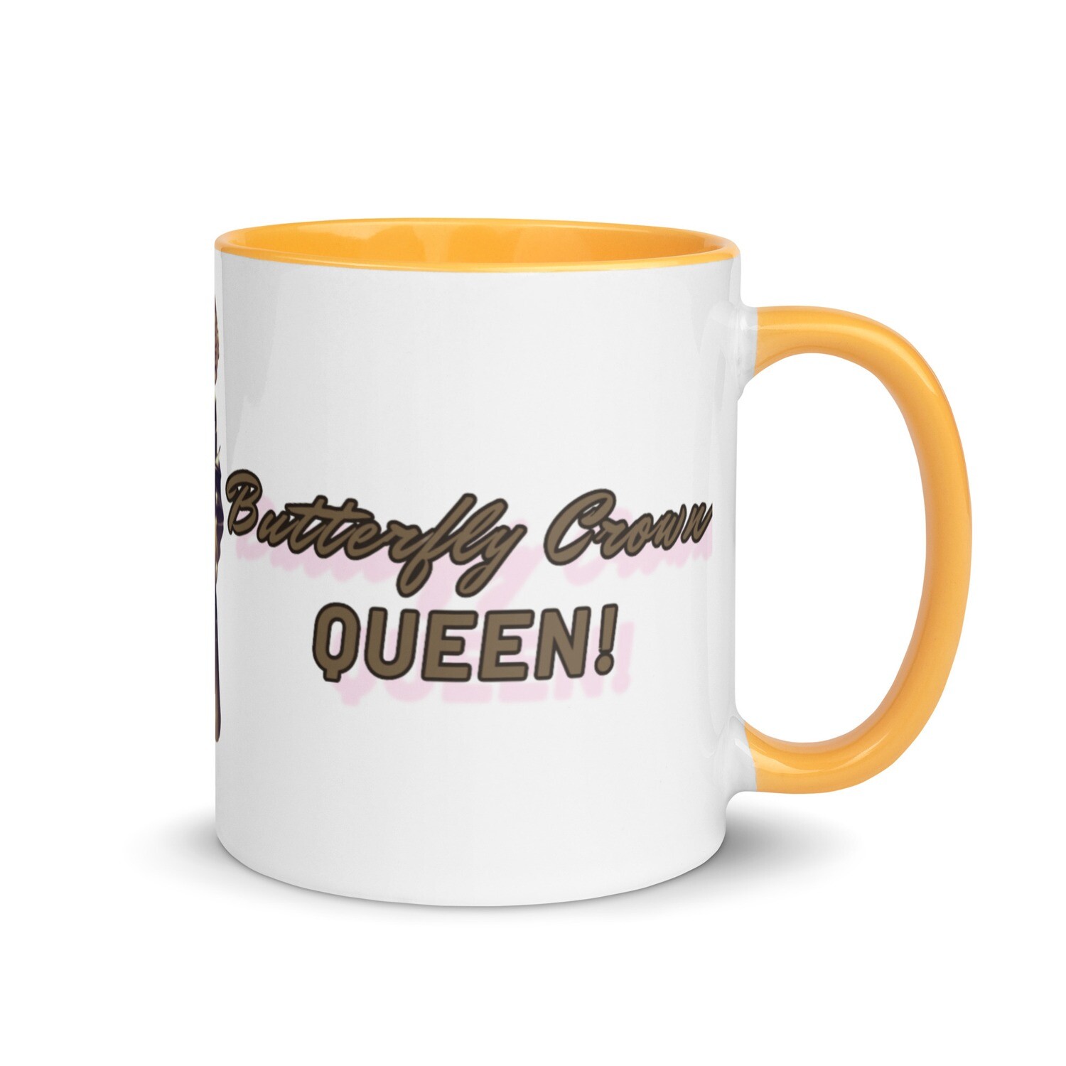 Butterfly Crown Mug with Color Inside