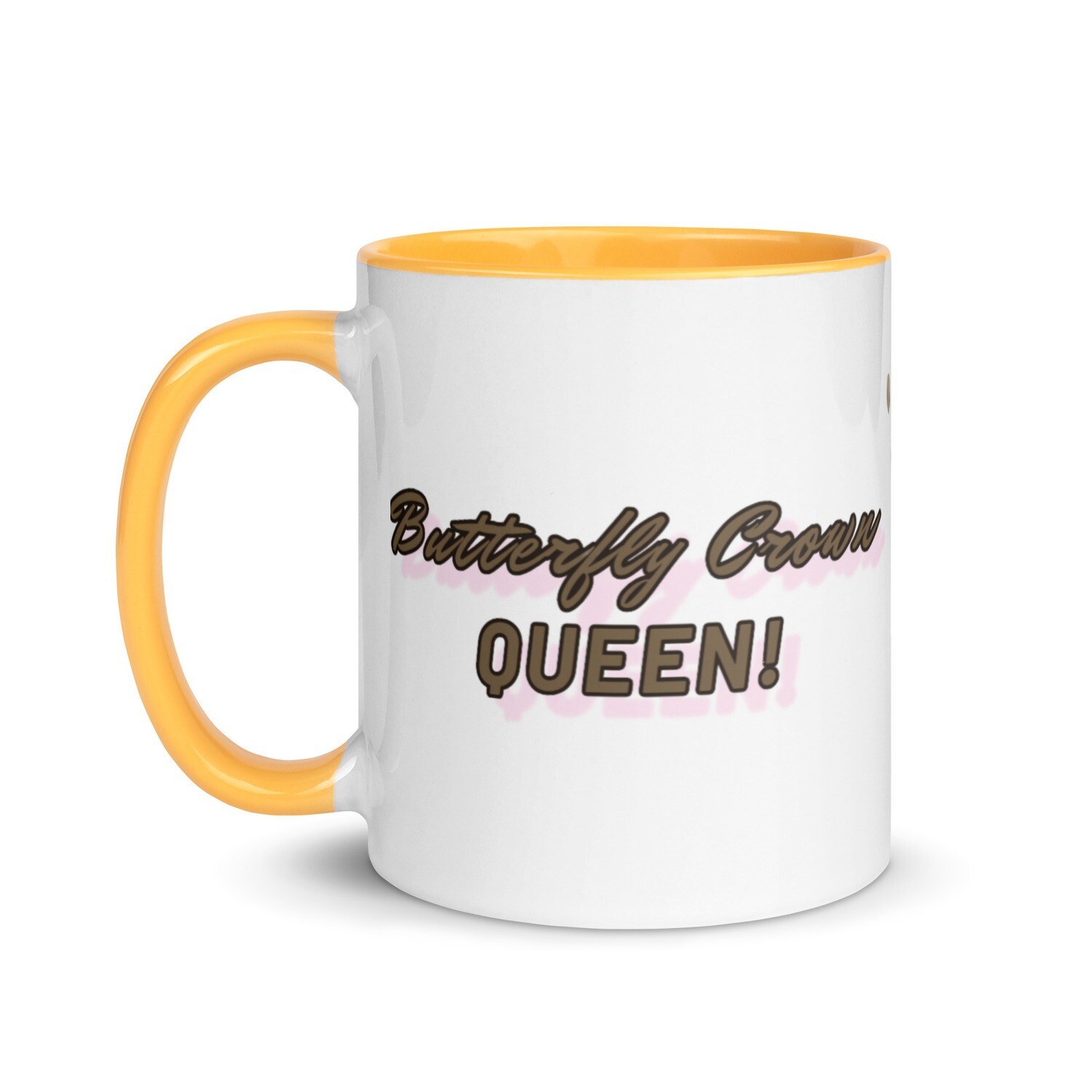 Butterfly Crown Mug with Color Inside