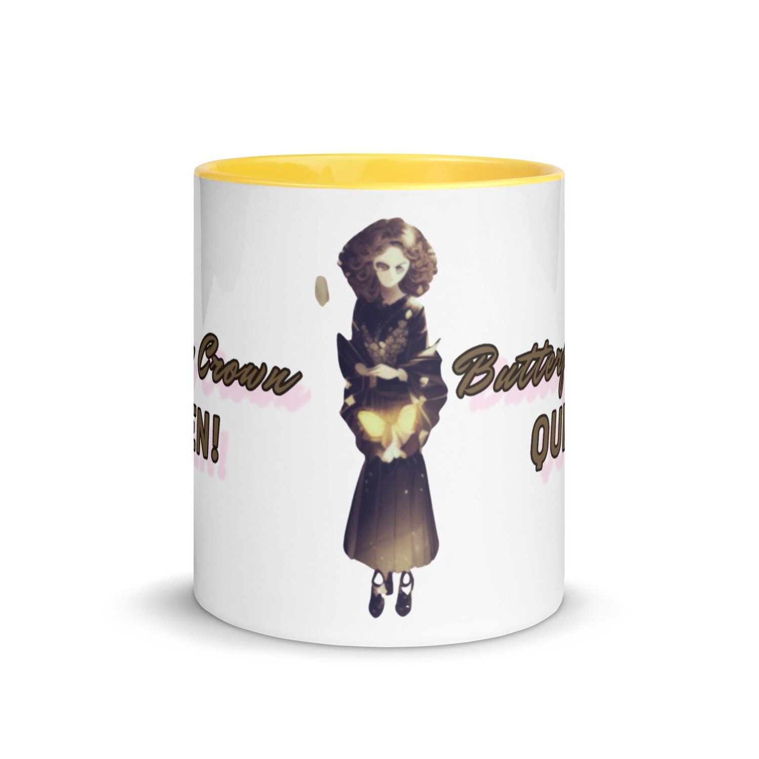 Butterfly Crown Mug with Color Inside