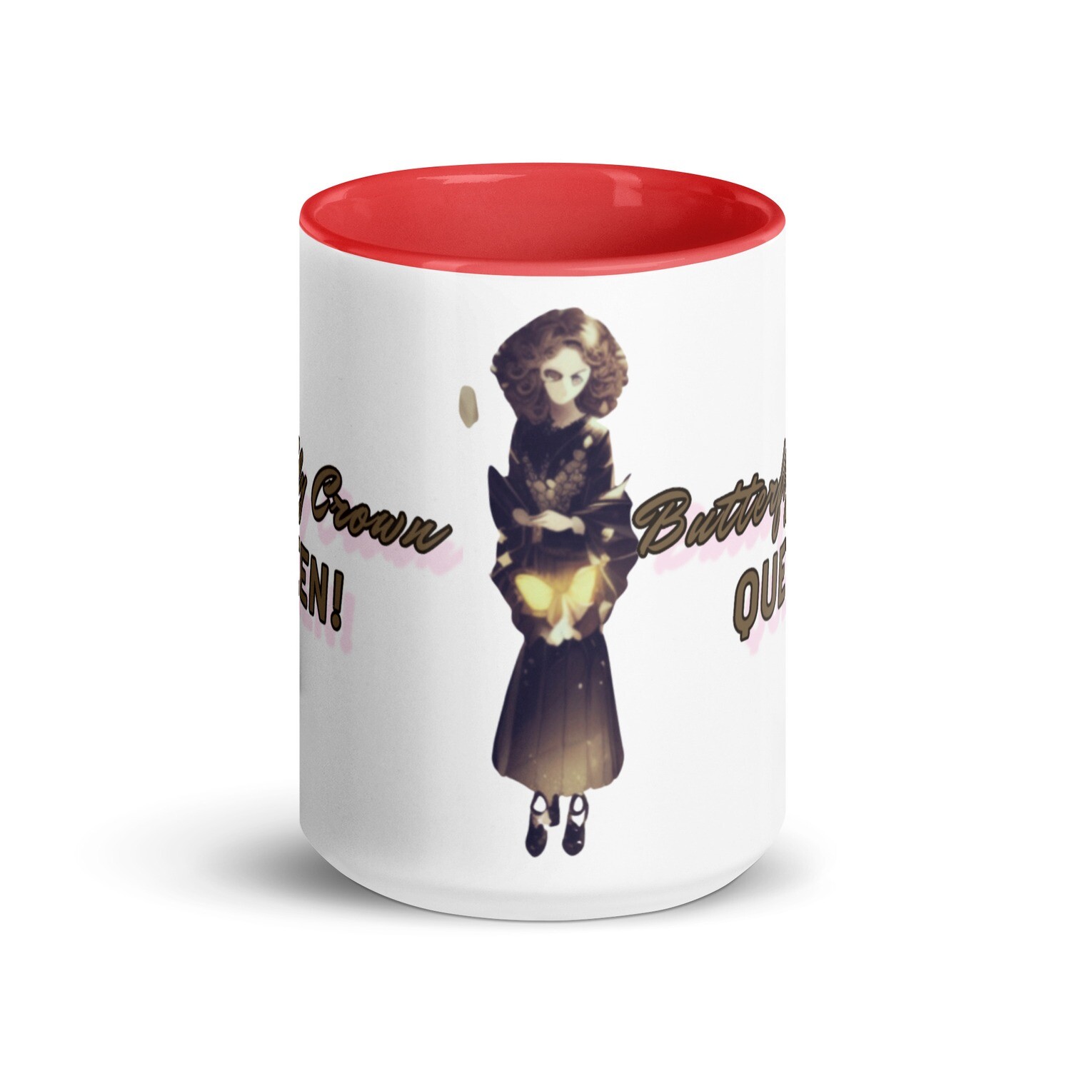 Butterfly Crown Mug with Color Inside