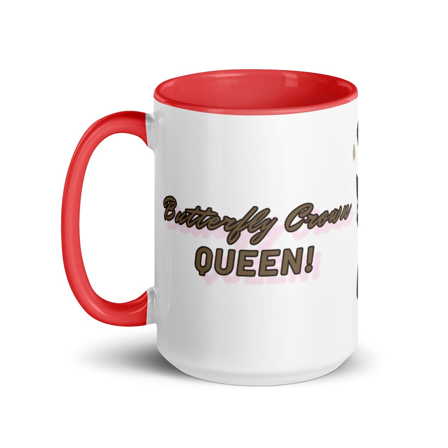 Butterfly Crown Mug with Color Inside