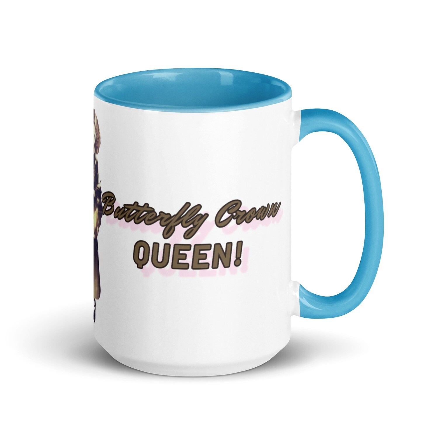Butterfly Crown Mug with Color Inside