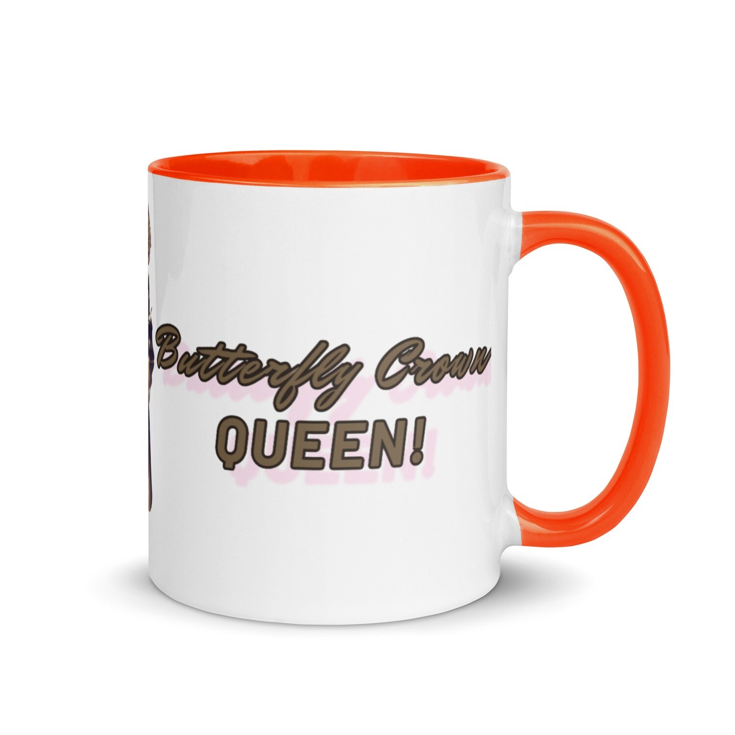 Butterfly Crown Mug with Color Inside
