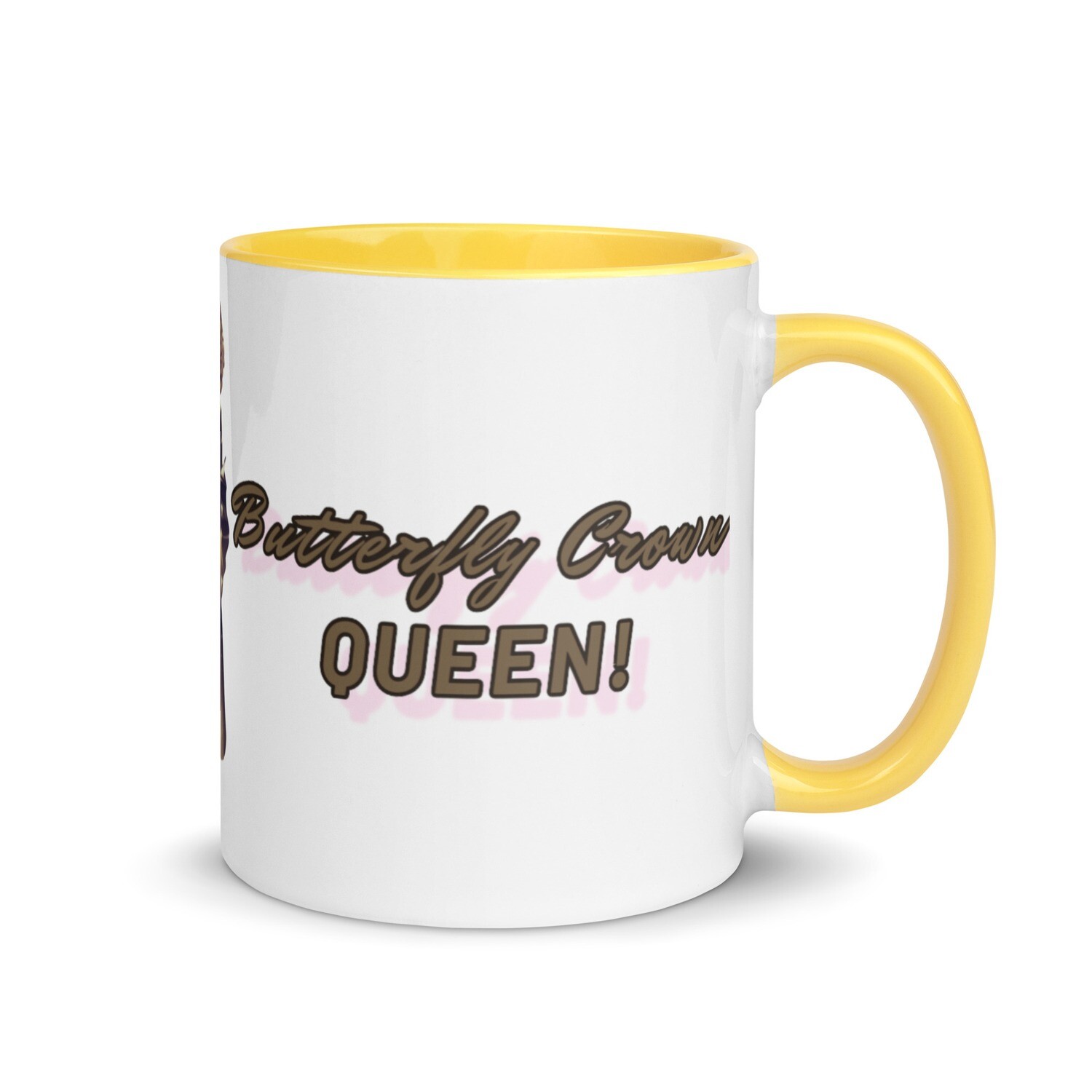 Butterfly Crown Mug with Color Inside