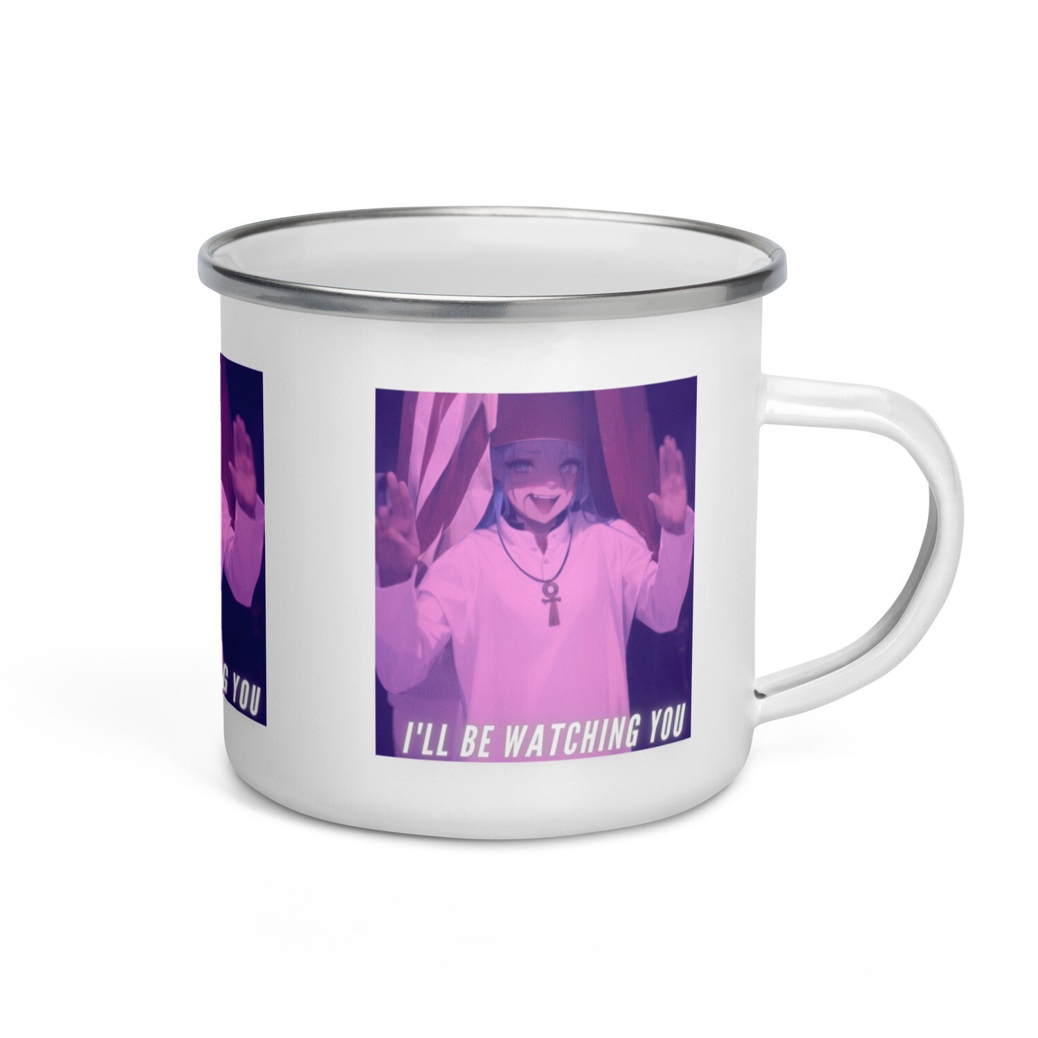 Enamel Watching You Mug