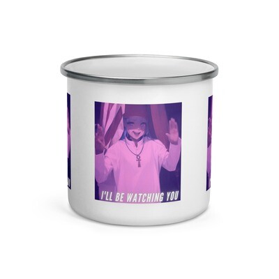 Enamel Watching You Mug