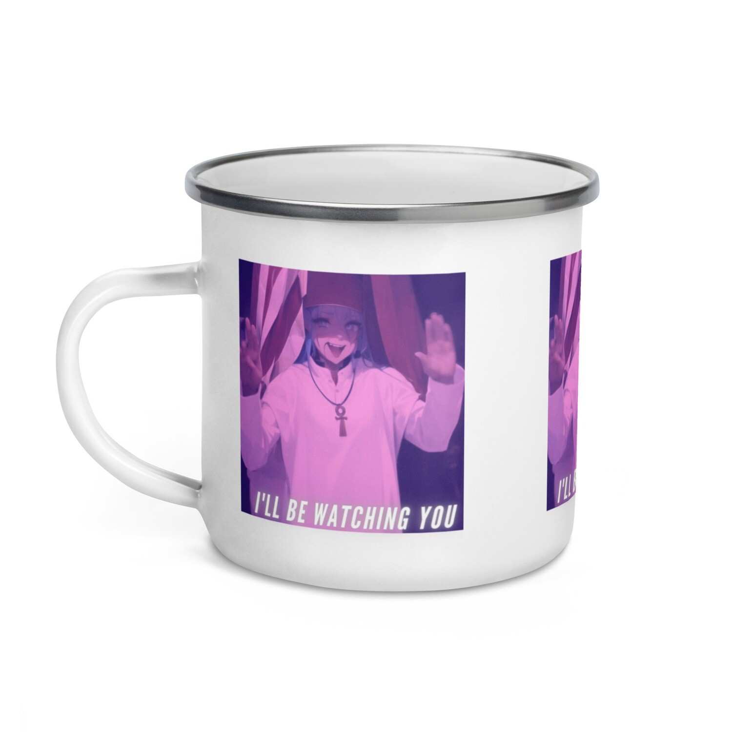 Enamel Watching You Mug