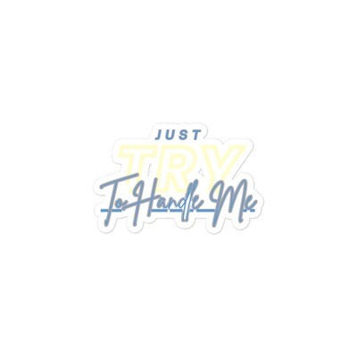 Try Me Bubble-free stickers