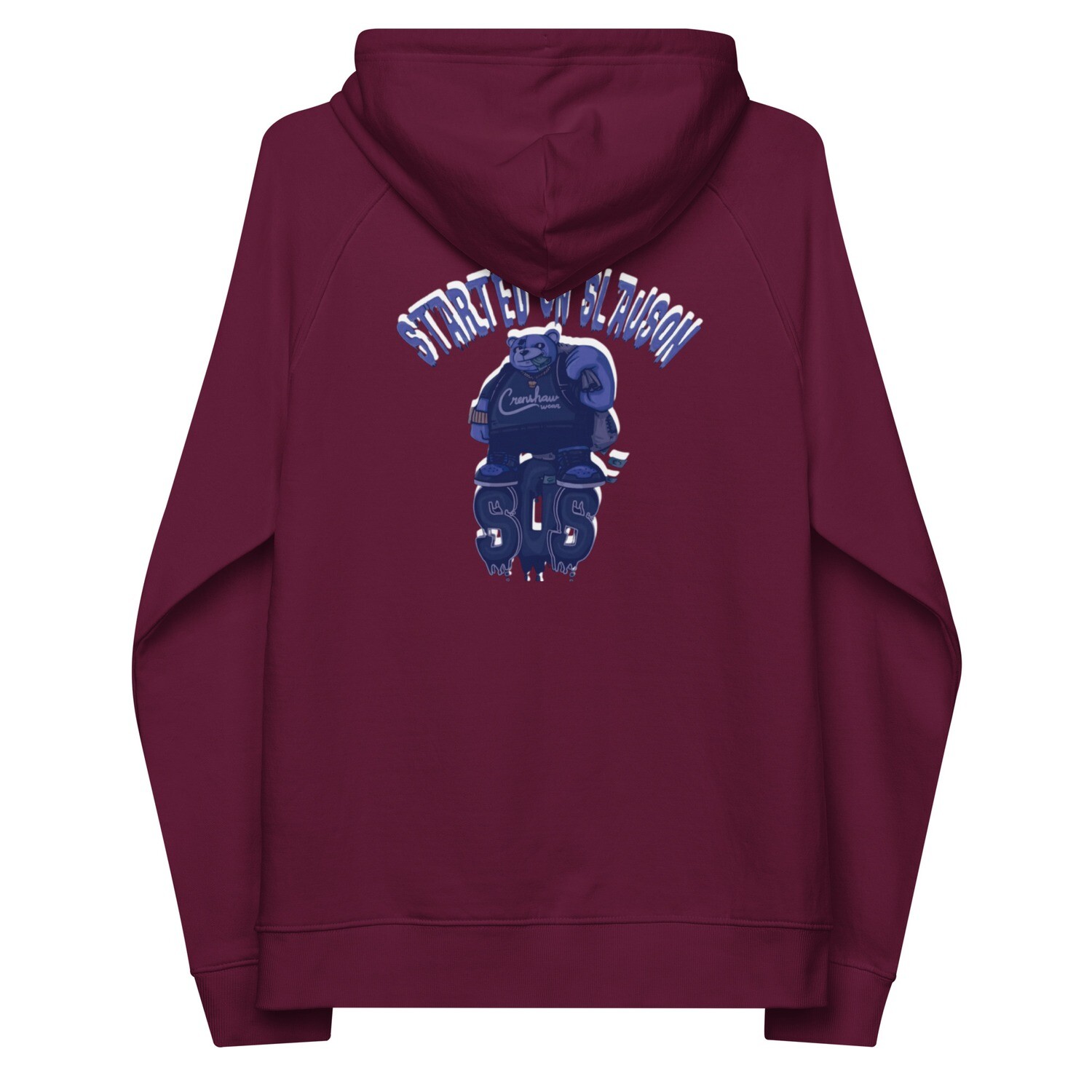 Started On Slauson eco raglan hoodie