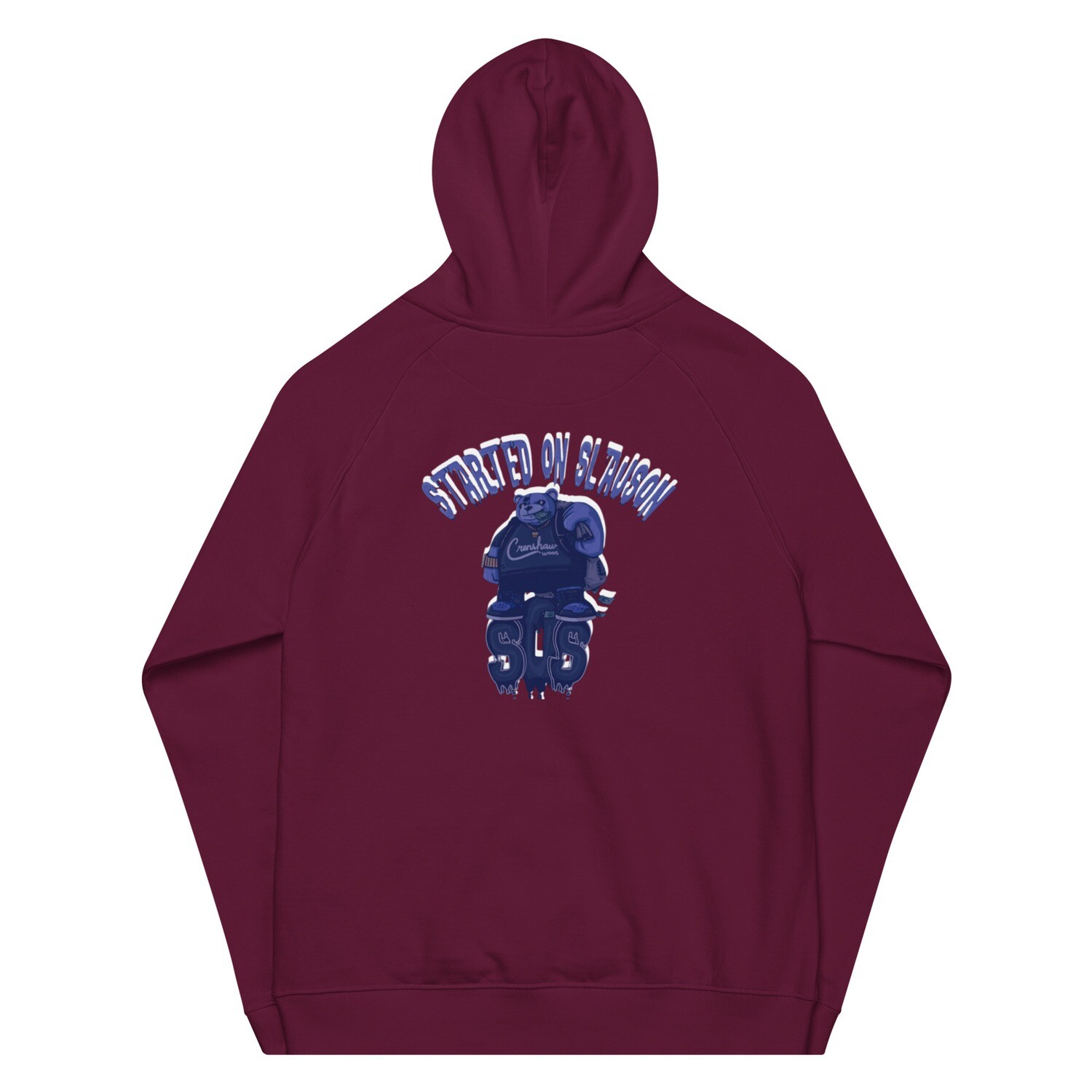 Started On Slauson eco raglan hoodie