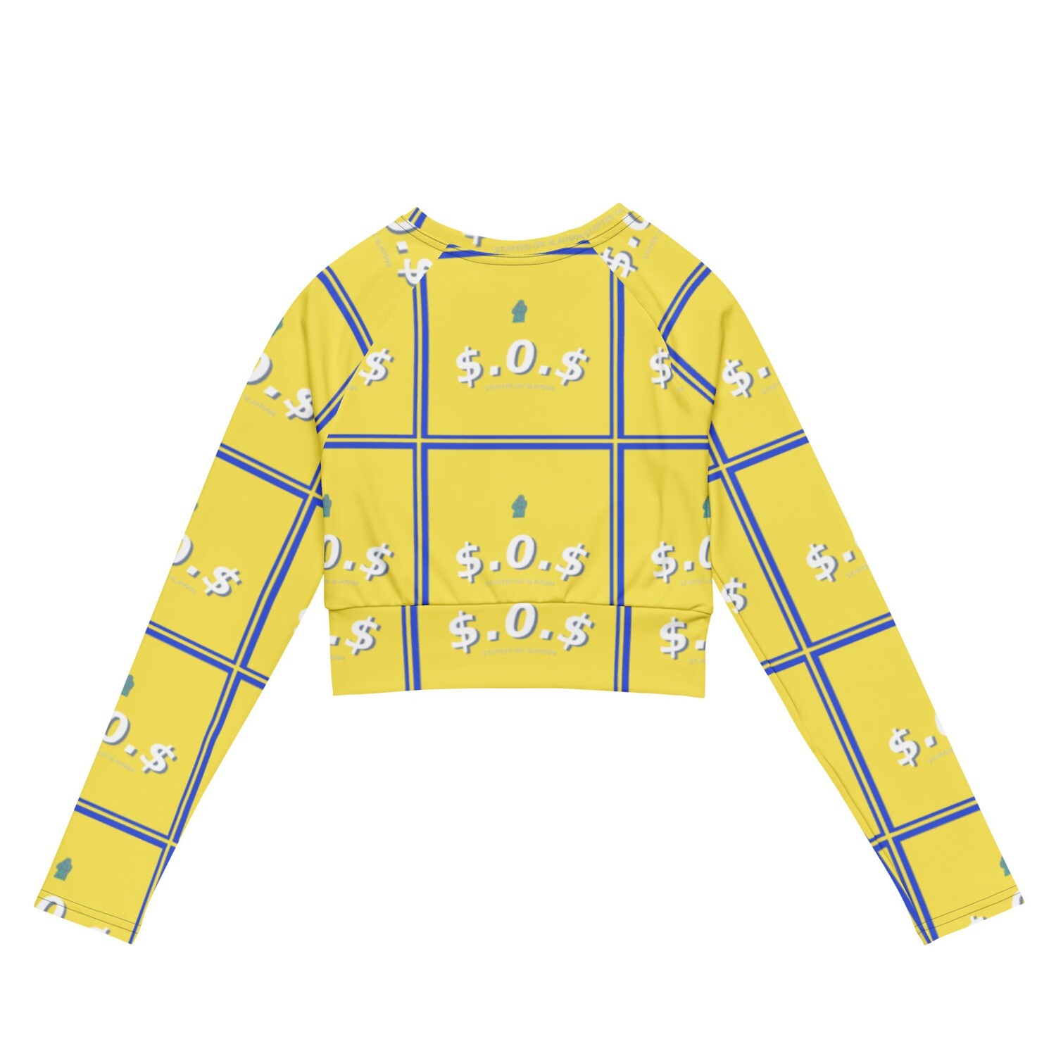 S.O.S long-sleeve crop top