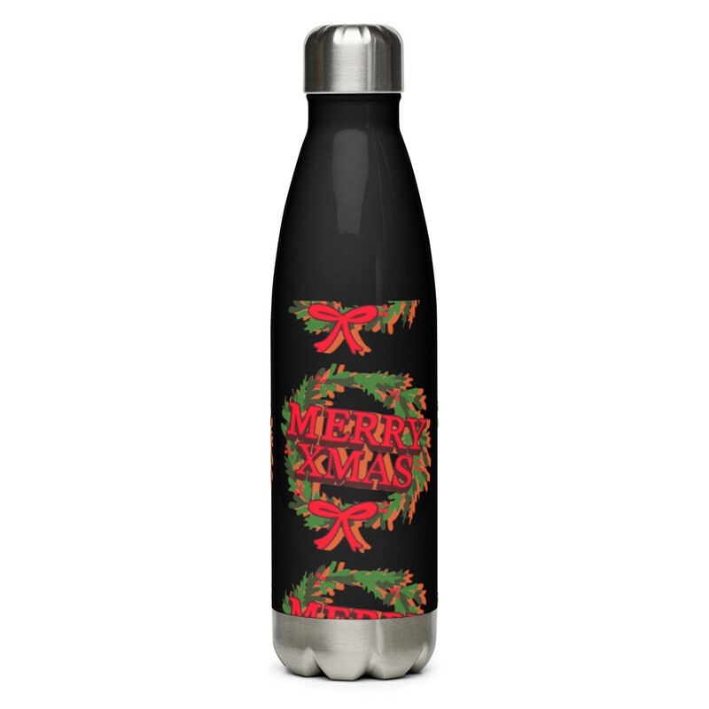 Merry Xmas Stainless steel water bottle