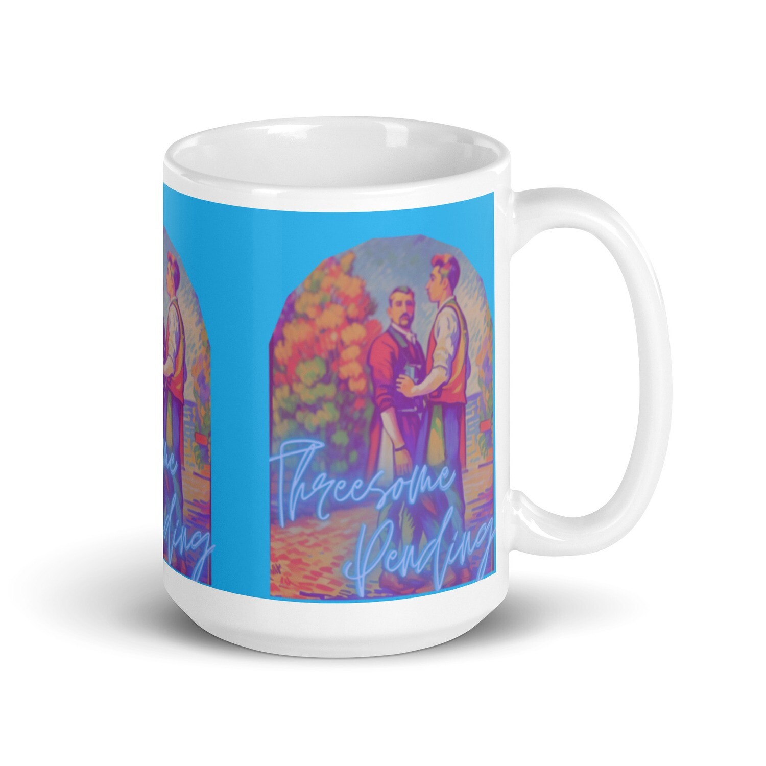 Threesome Pending glossy mug