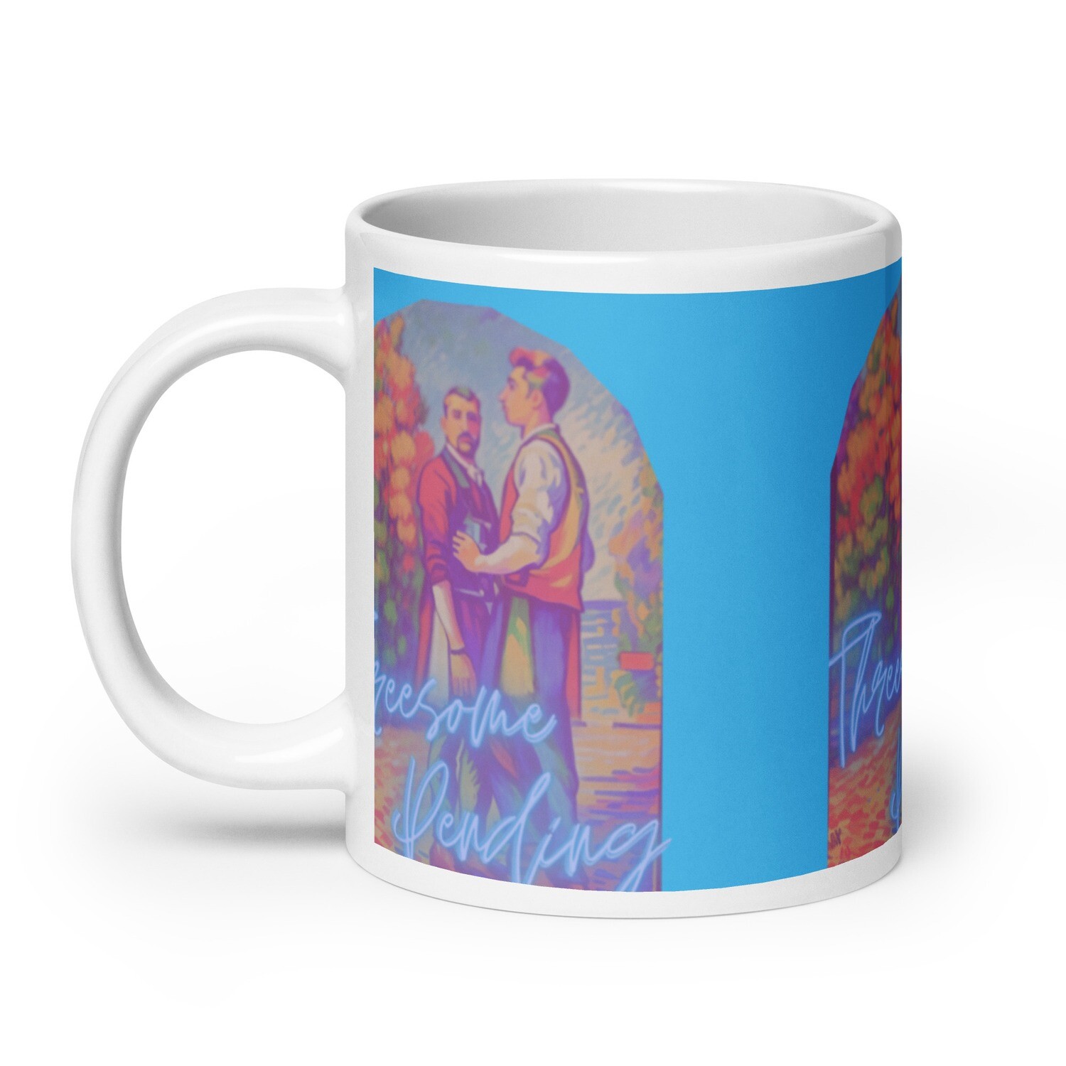 Threesome Pending glossy mug