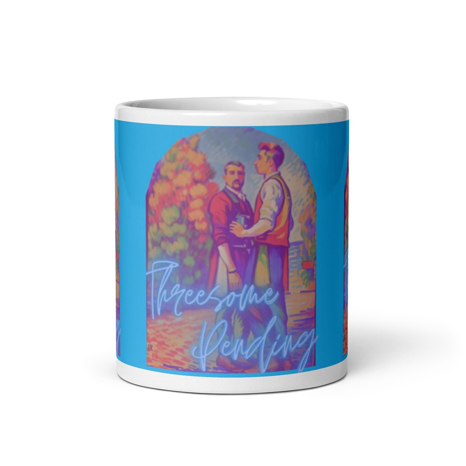 Threesome Pending glossy mug