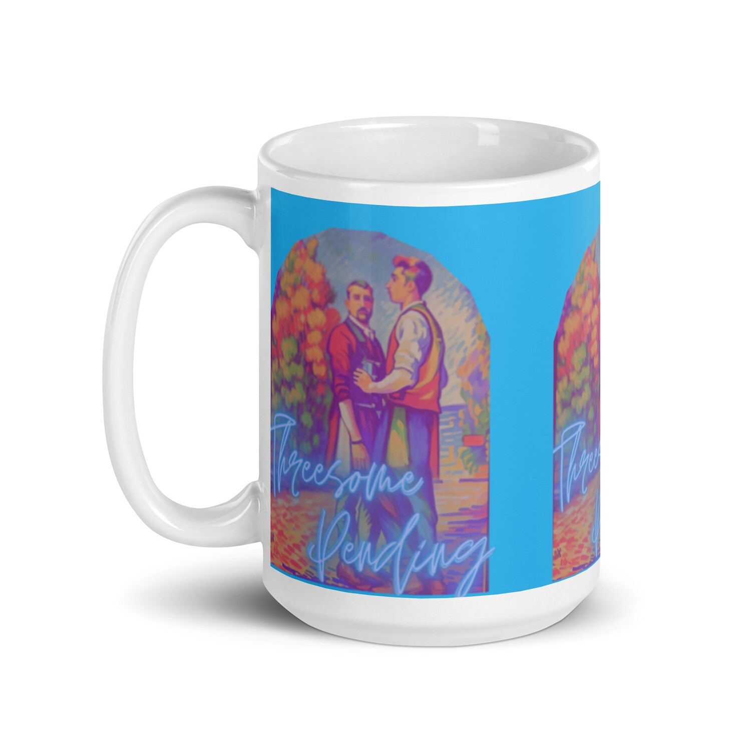Threesome Pending glossy mug