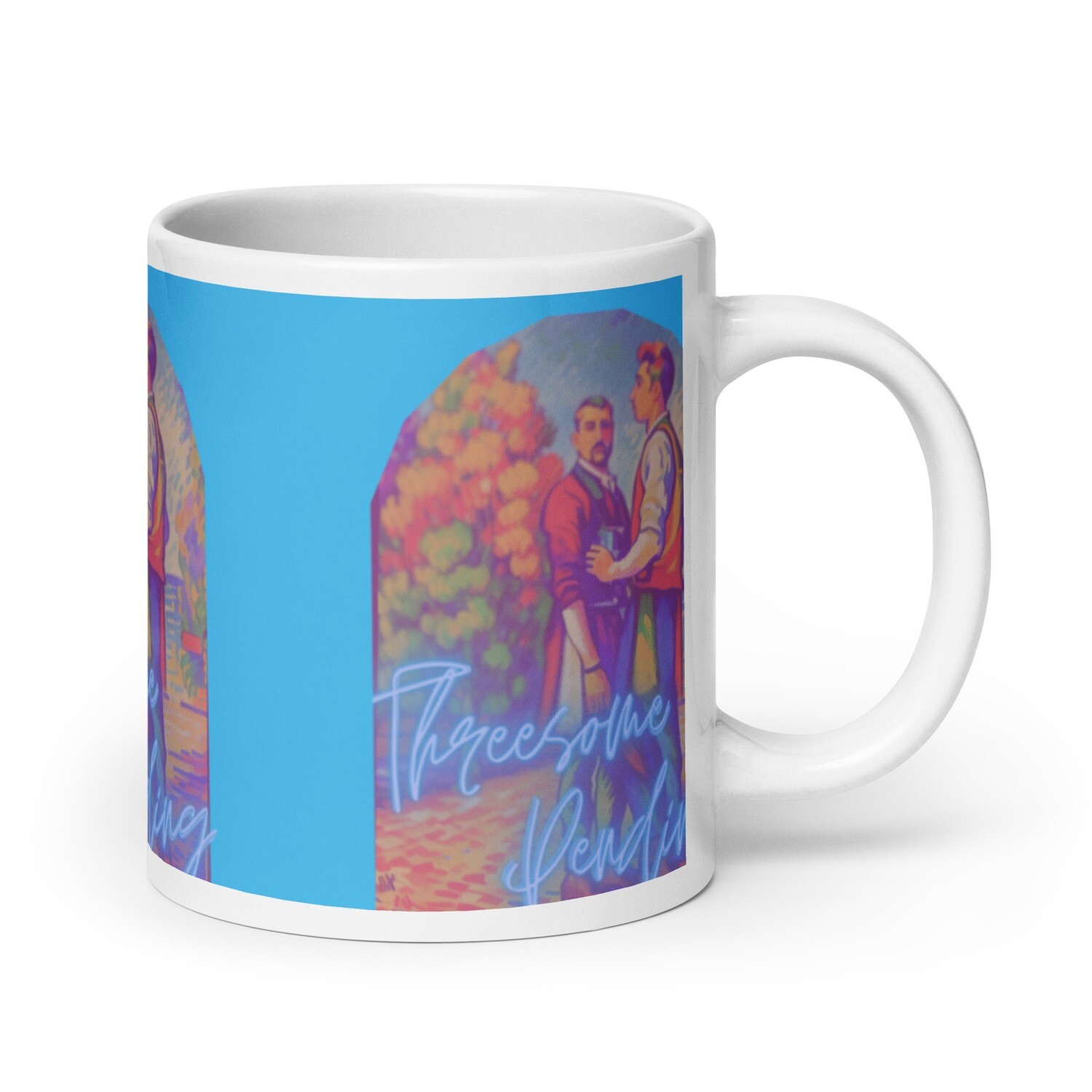 Threesome Pending glossy mug