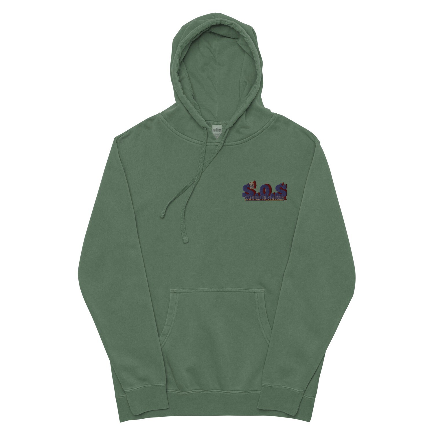 S.O.S pigment-dyed hoodie