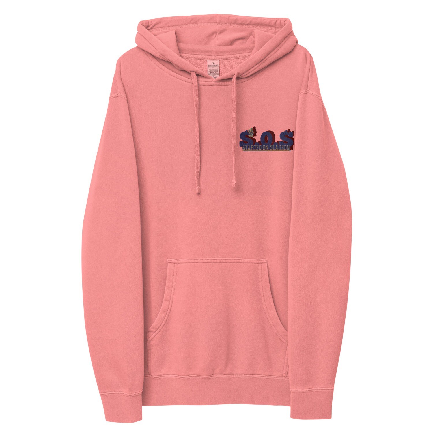 S.O.S pigment-dyed hoodie
