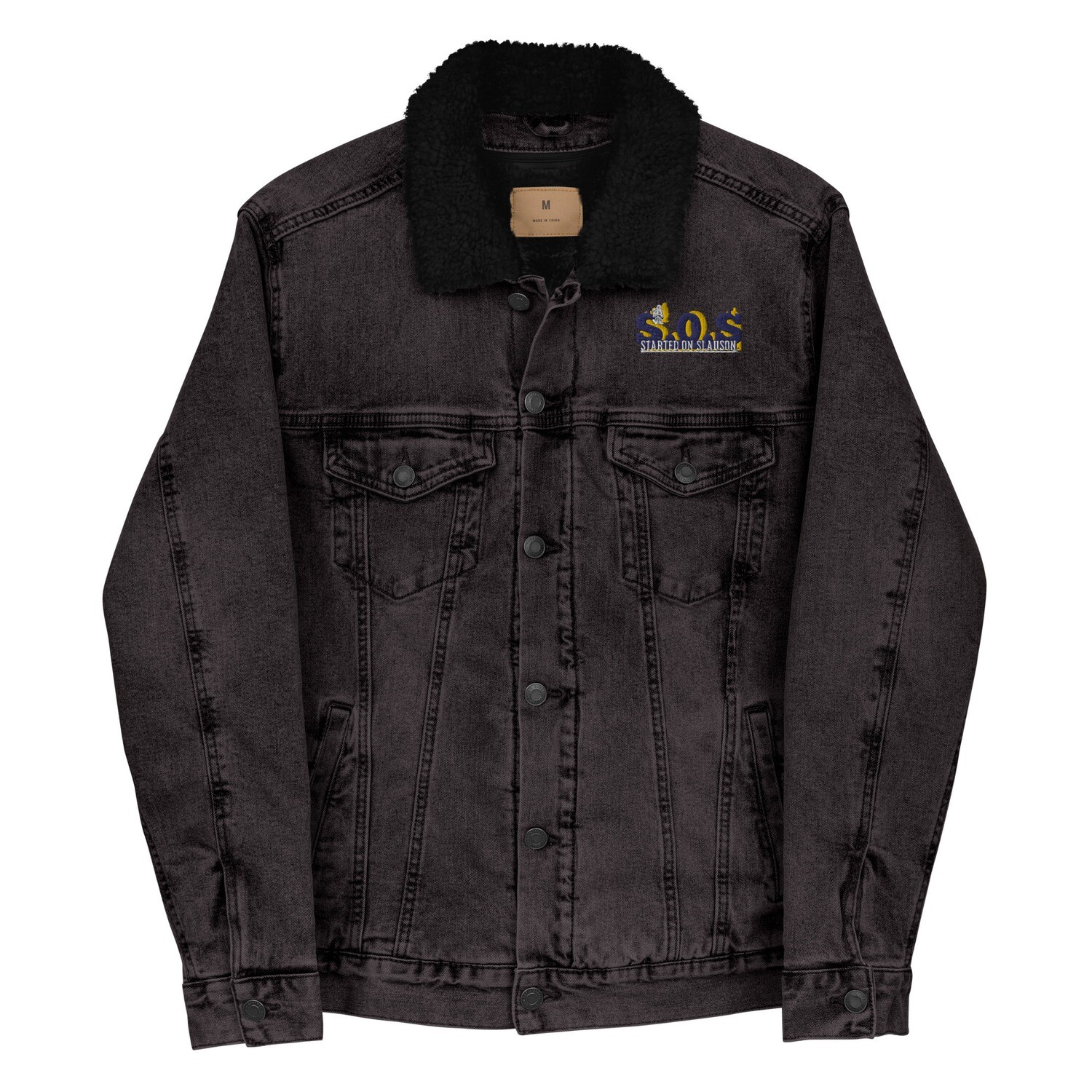 S.O.S denim sherpa jacket
