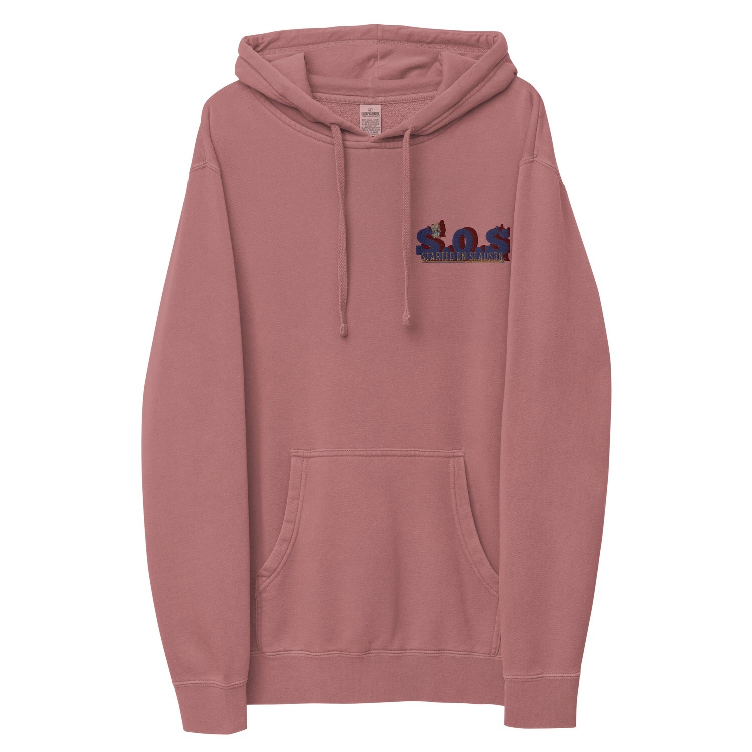 S.O.S pigment-dyed hoodie