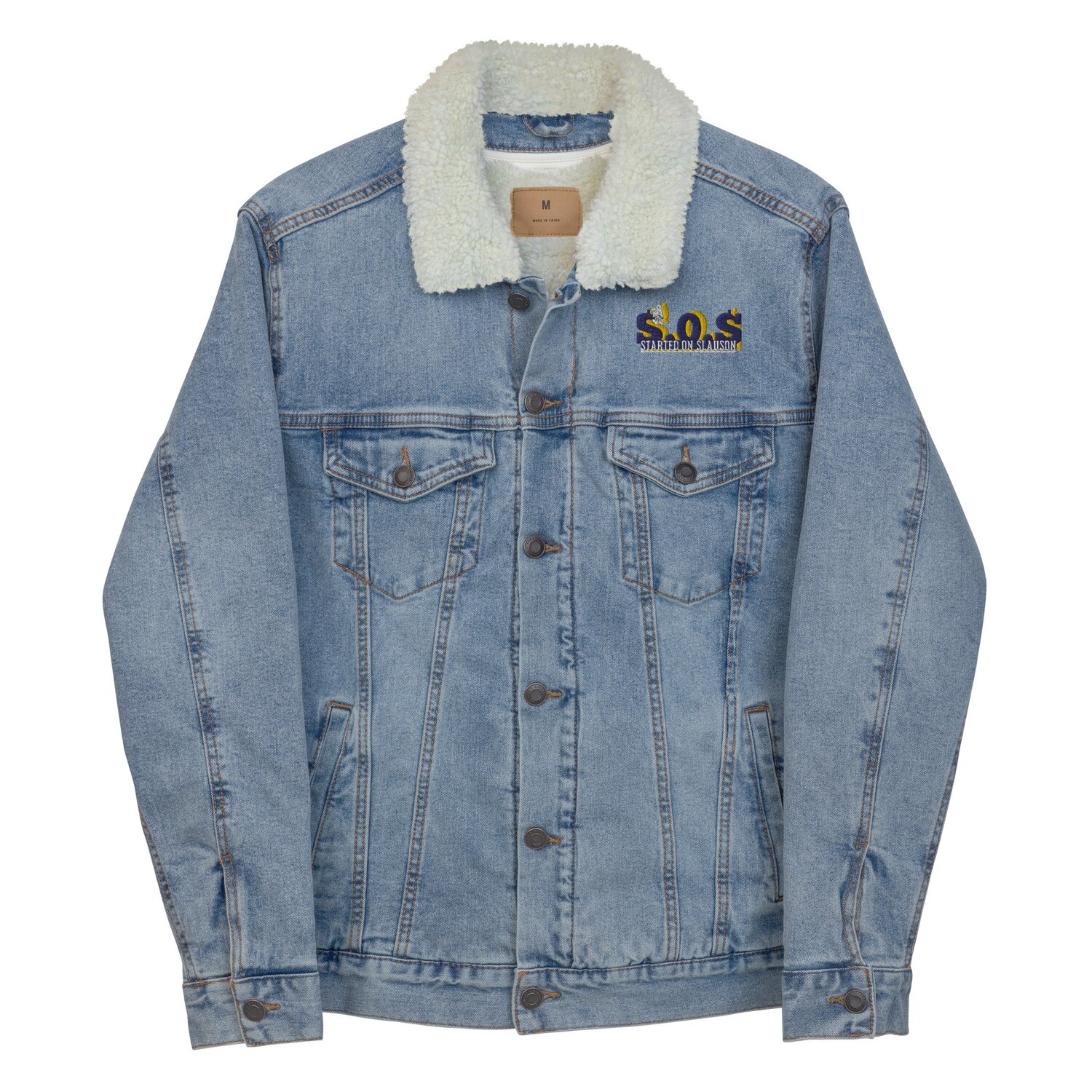 S.O.S denim sherpa jacket