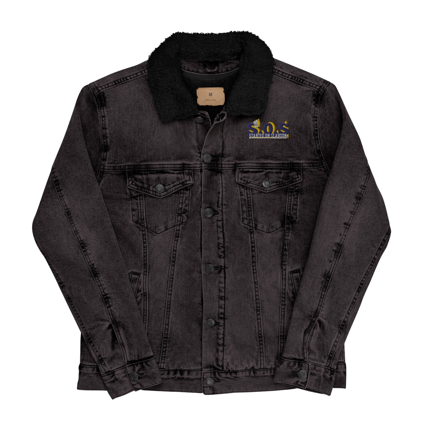 S.O.S denim sherpa jacket