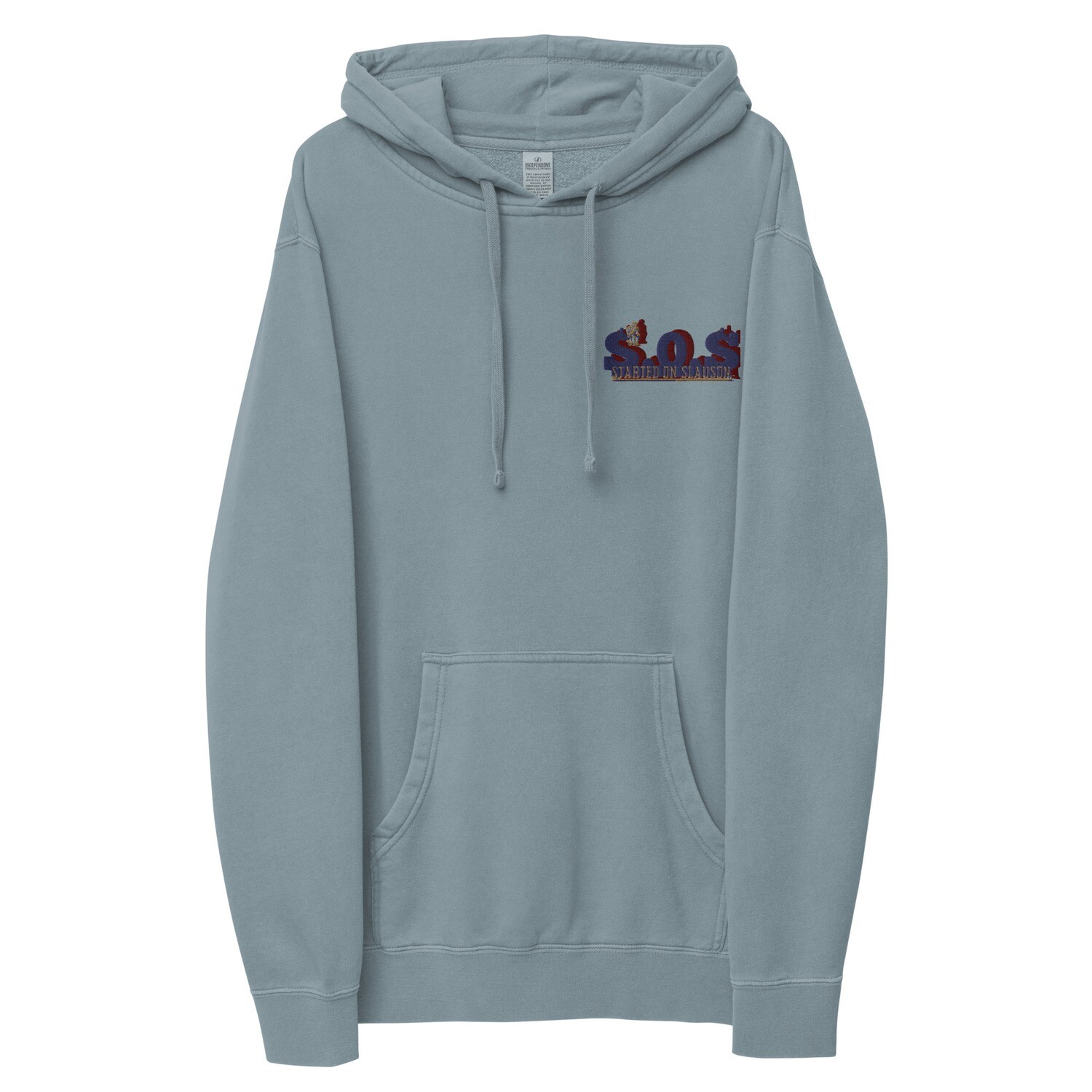 S.O.S pigment-dyed hoodie