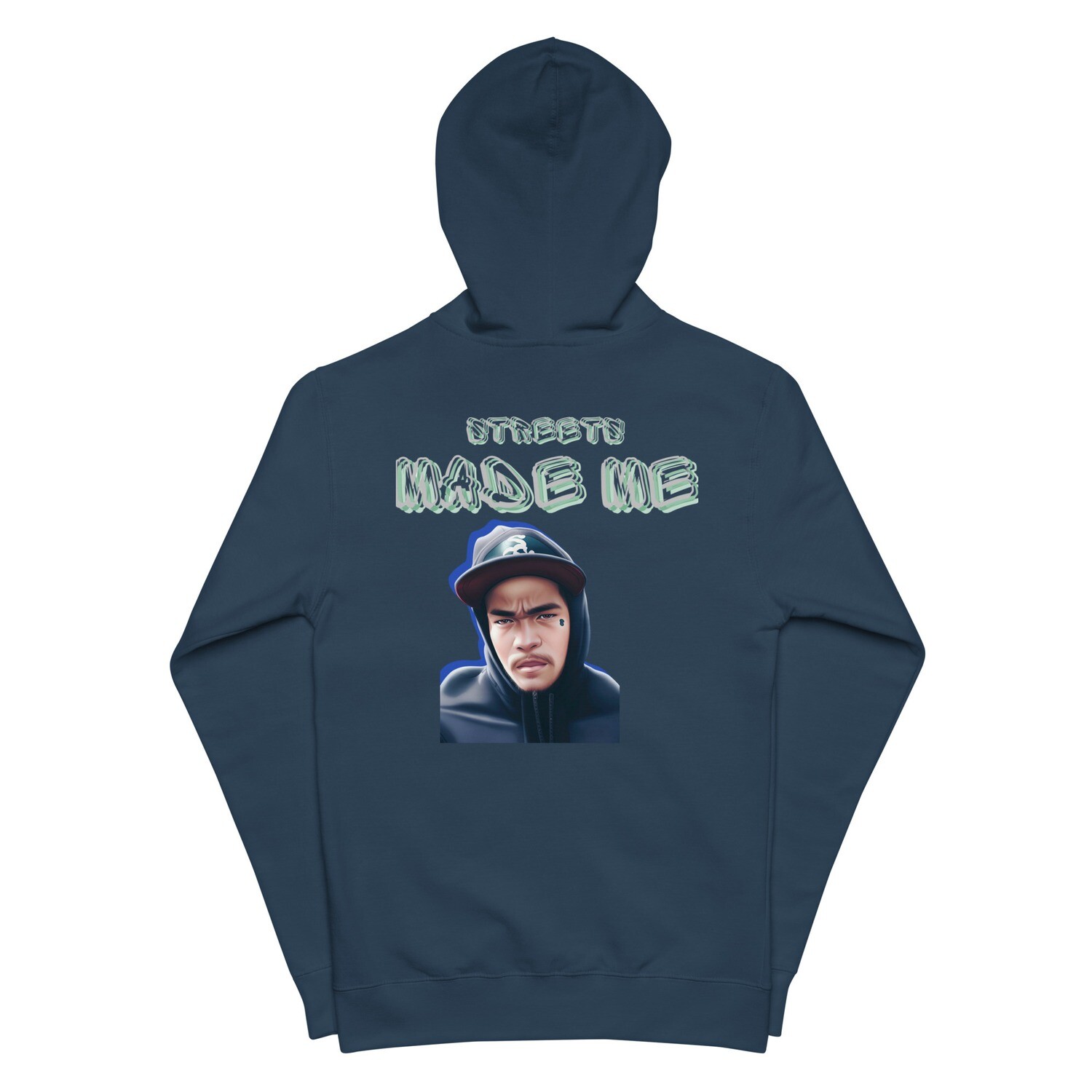 Streets Made Me fleece zip up hoodie