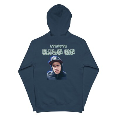 Streets Made Me fleece zip up hoodie
