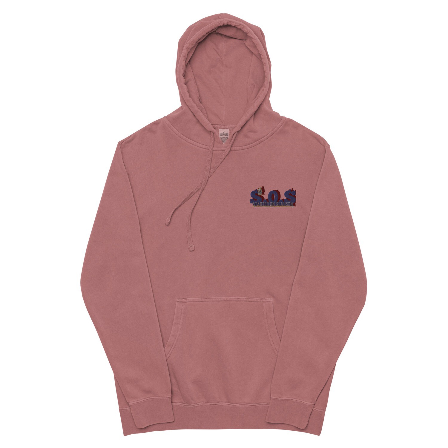 S.O.S pigment-dyed hoodie