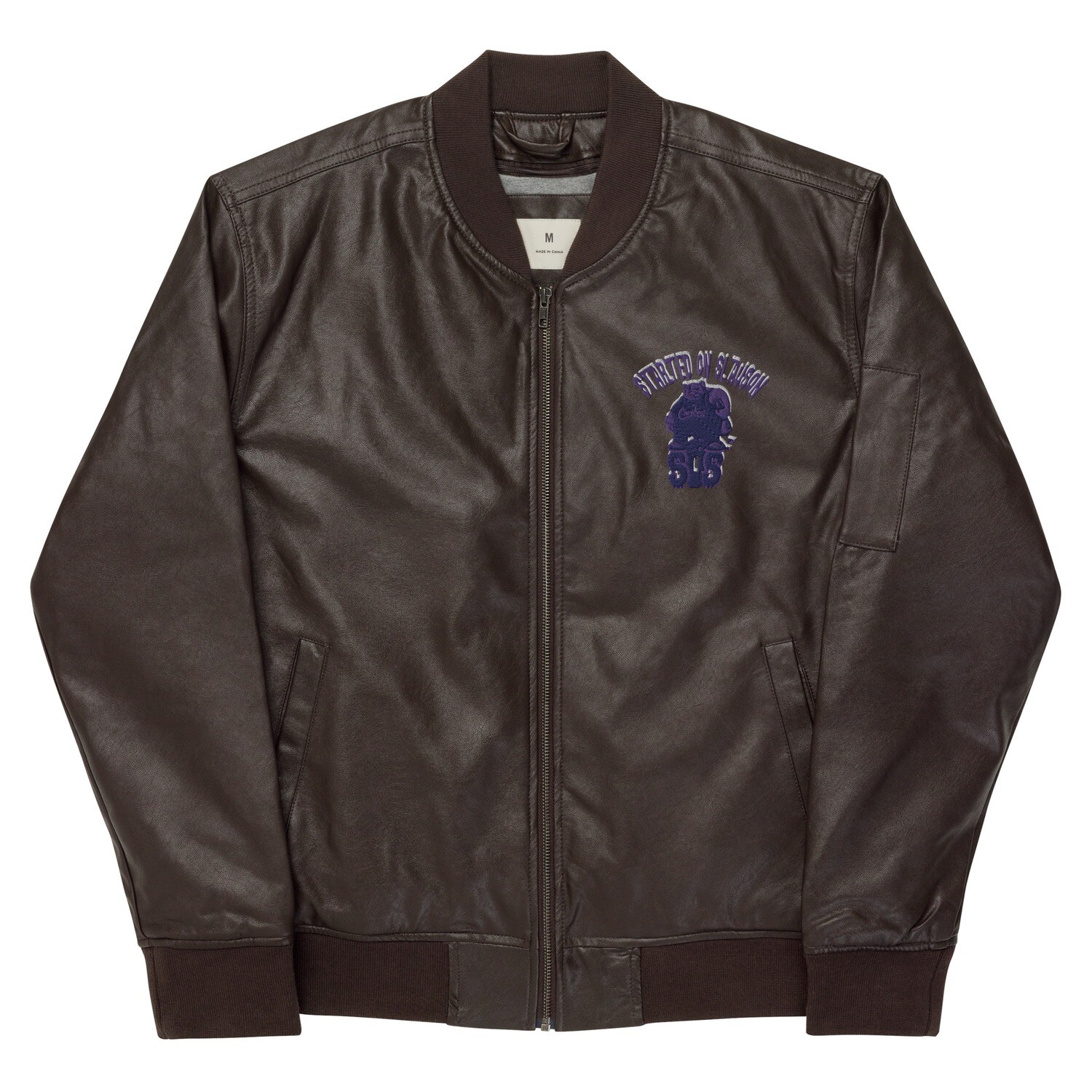 S.O.S Leather Bomber Jacket