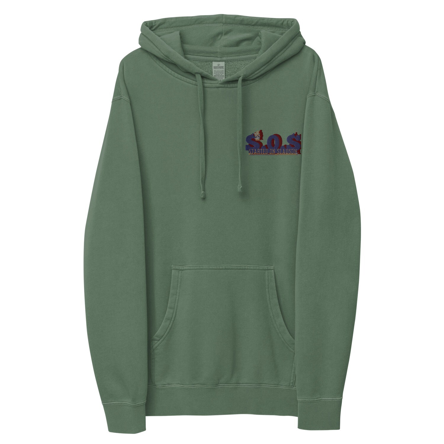 S.O.S pigment-dyed hoodie
