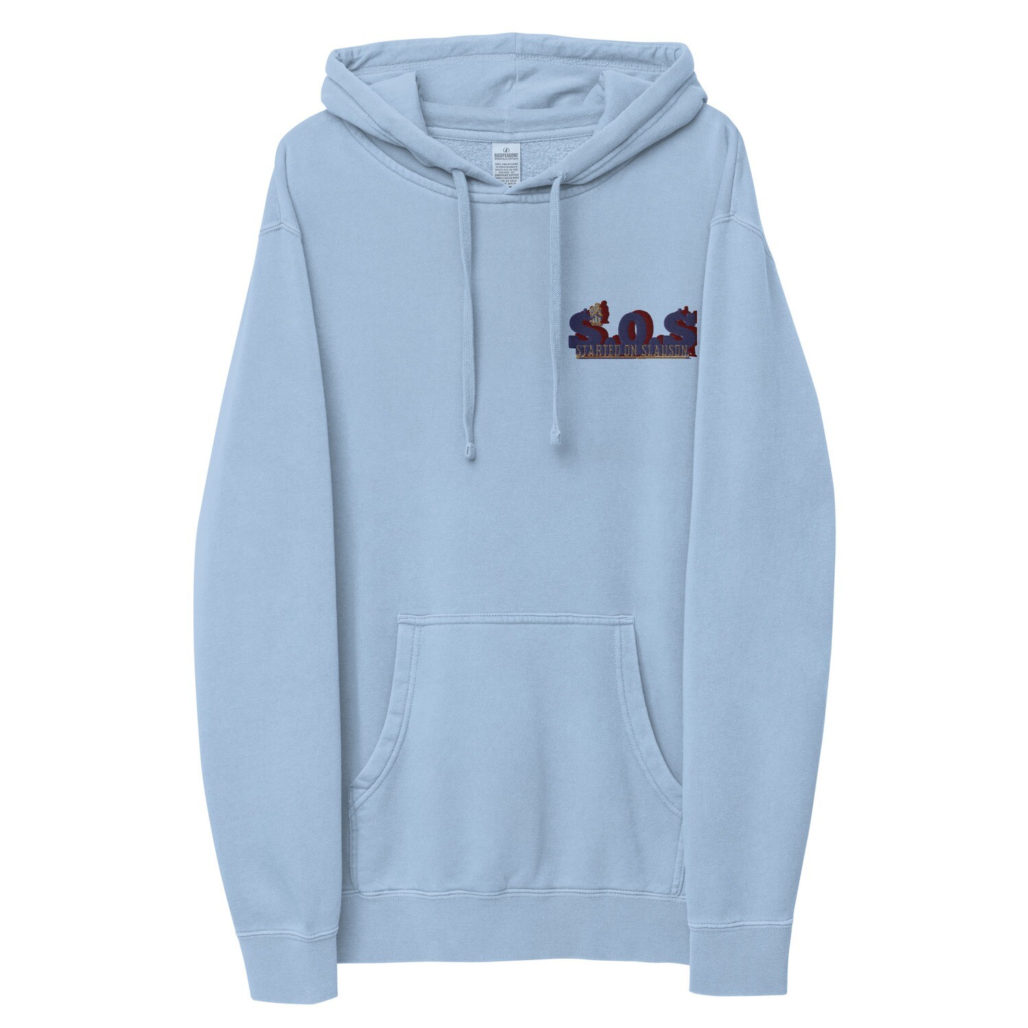 S.O.S pigment-dyed hoodie