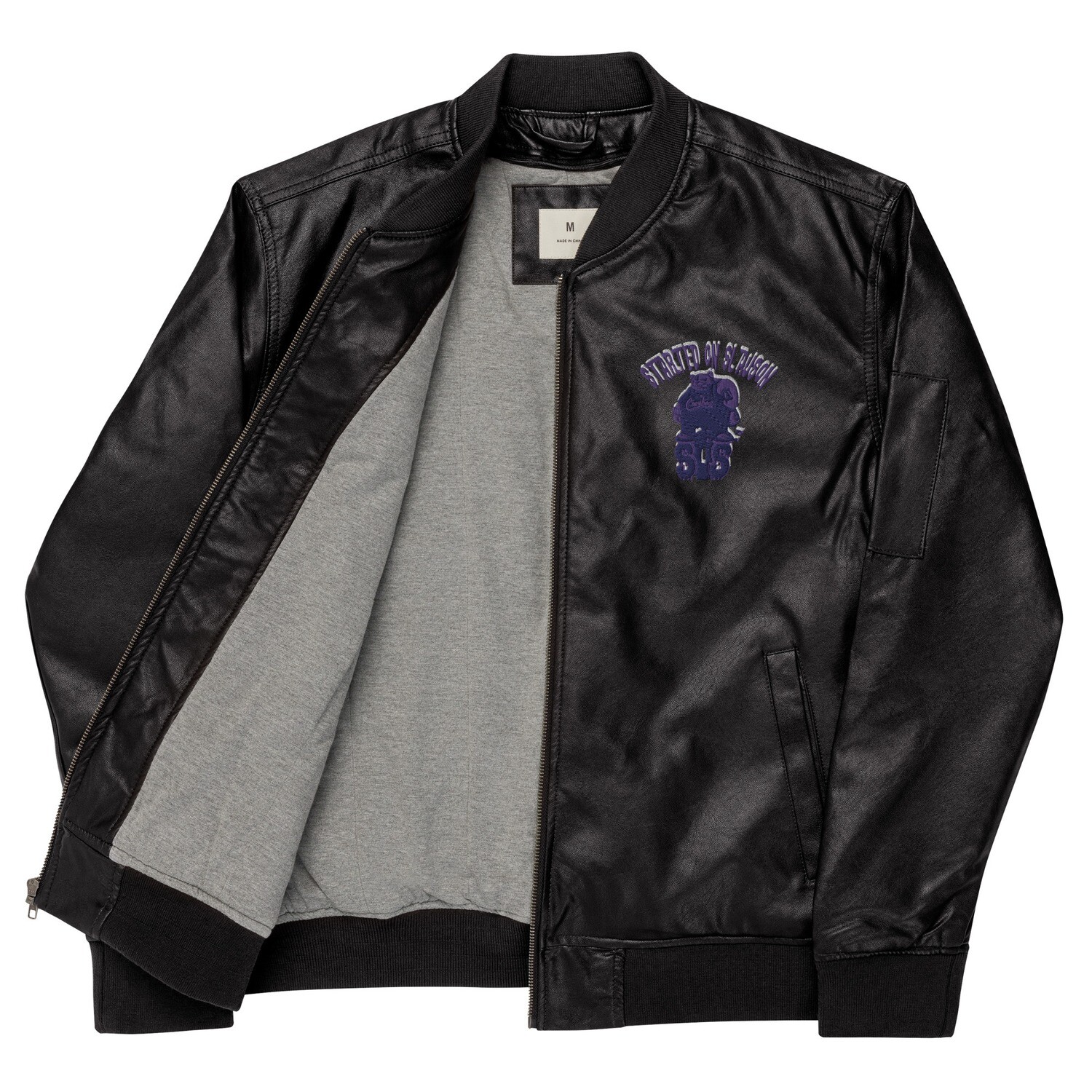 S.O.S Leather Bomber Jacket