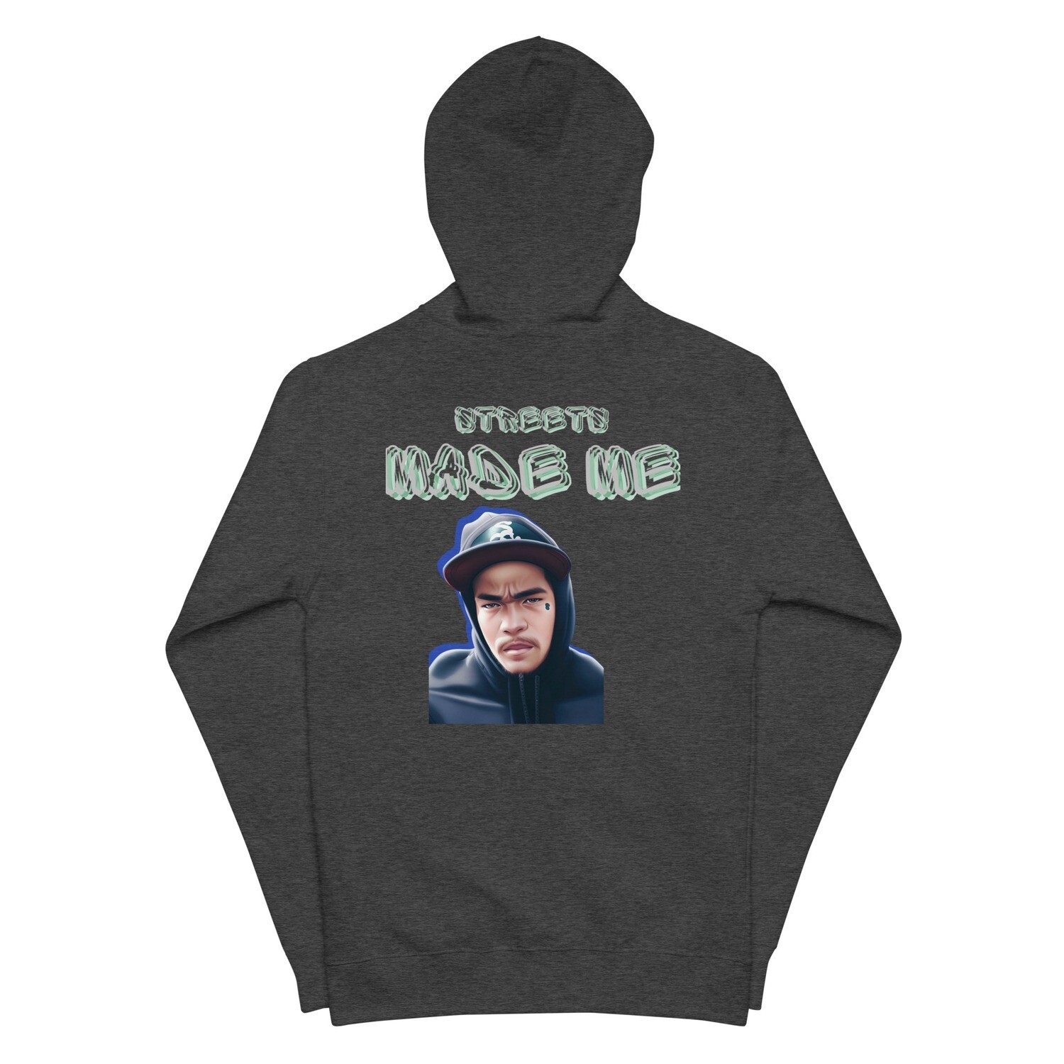 Streets Made Me fleece zip up hoodie