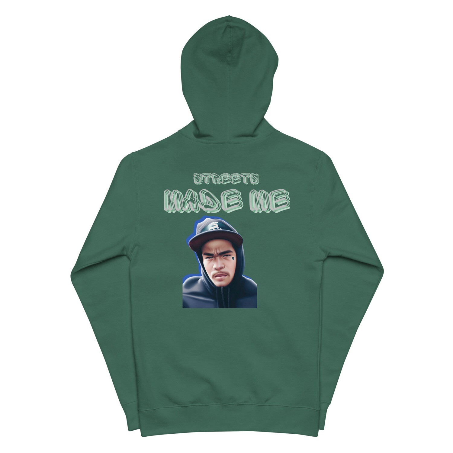 Streets Made Me fleece zip up hoodie