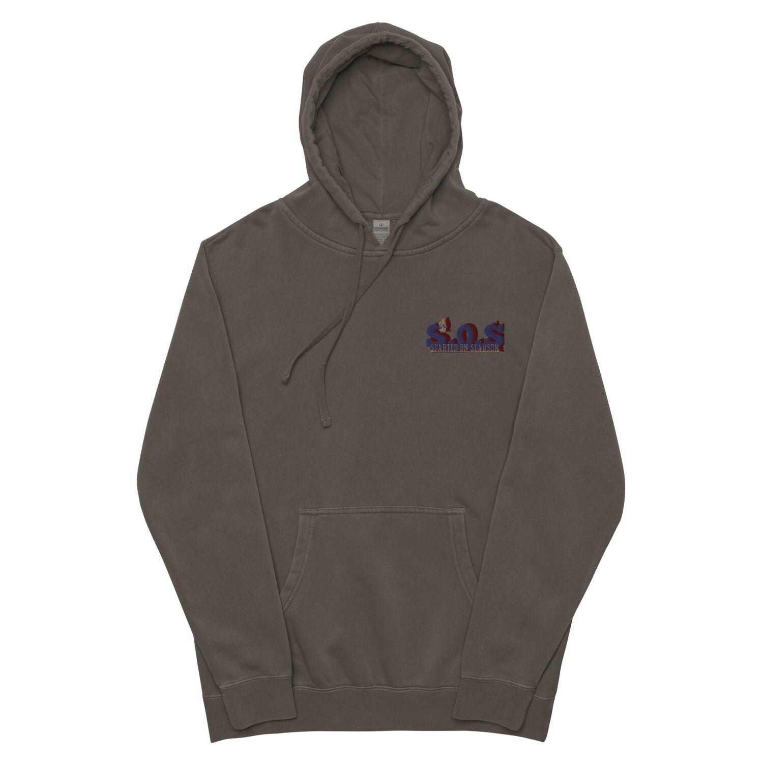S.O.S pigment-dyed hoodie