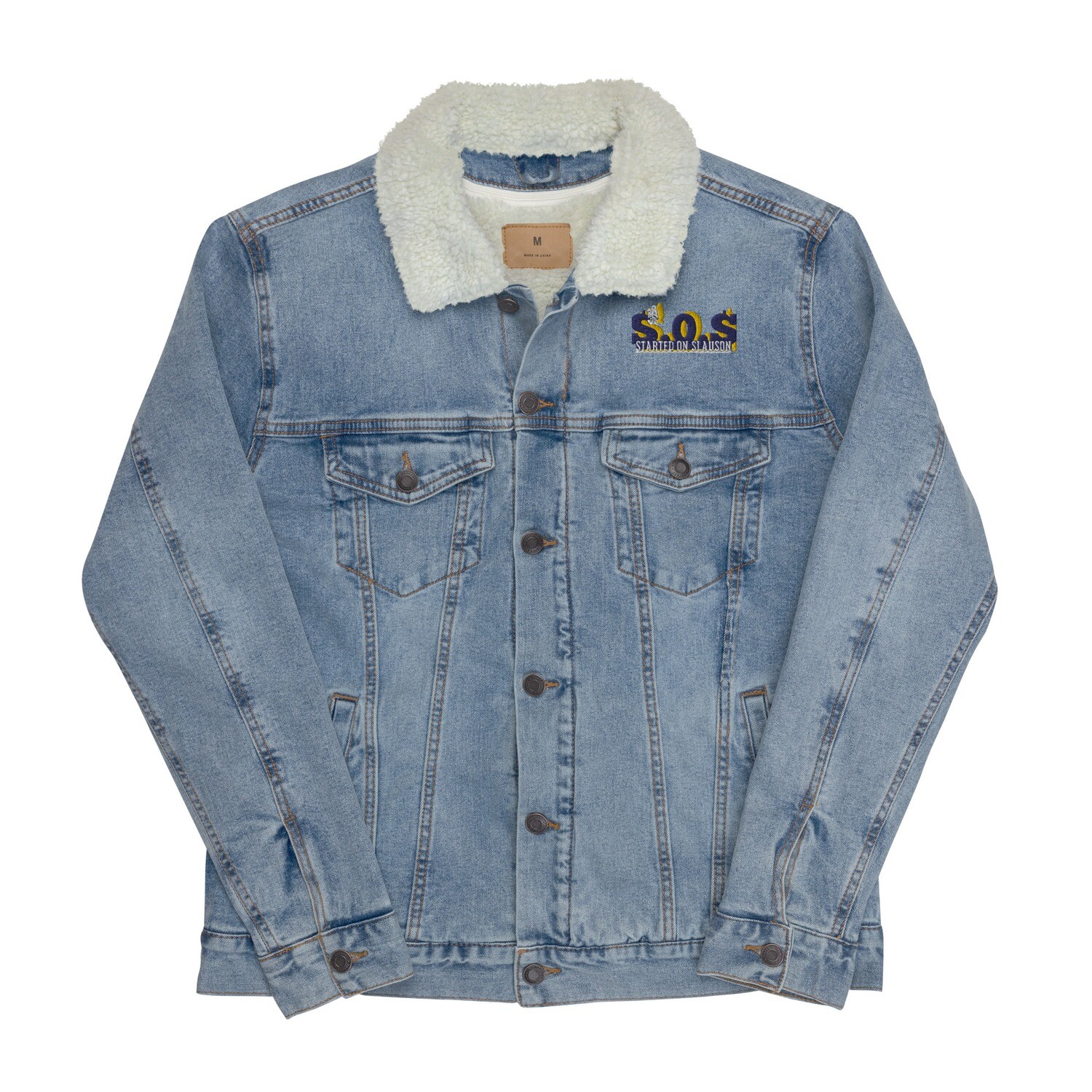S.O.S denim sherpa jacket