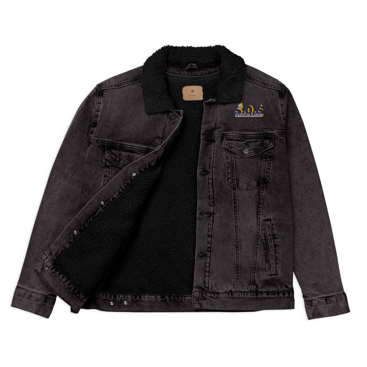 S.O.S denim sherpa jacket