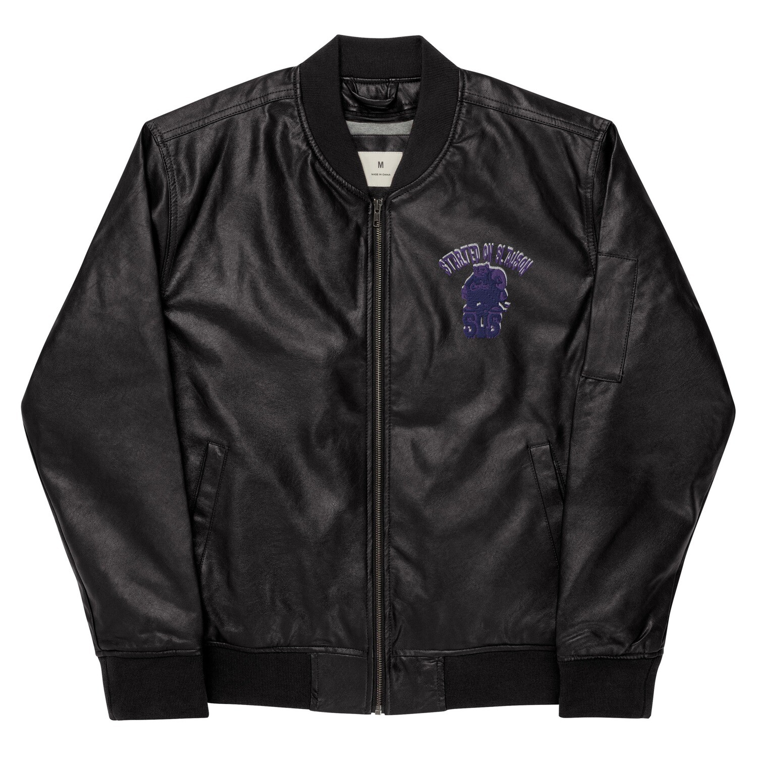 S.O.S Leather Bomber Jacket